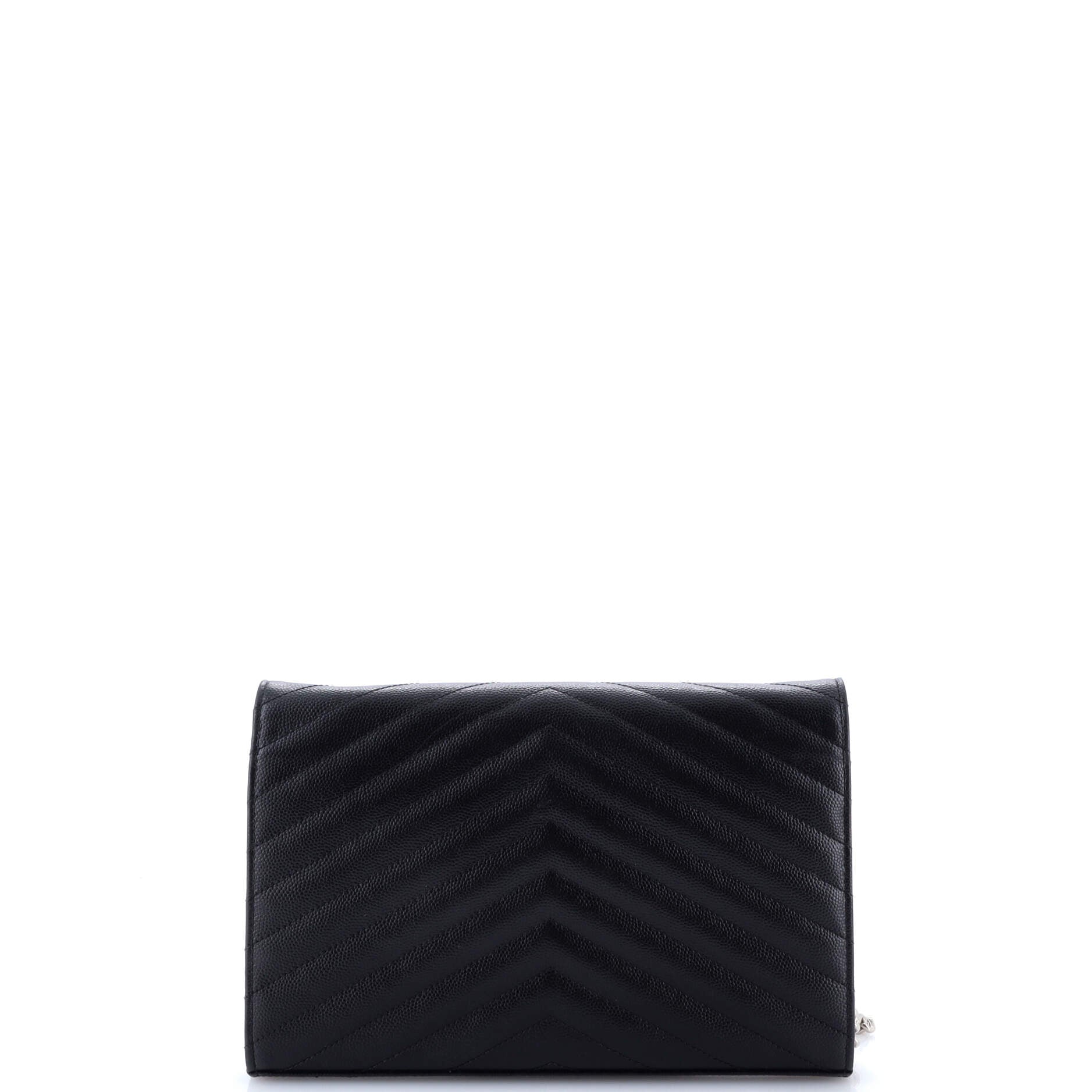 Classic Monogram Wallet on Chain Matelasse Chevron Leather Medium