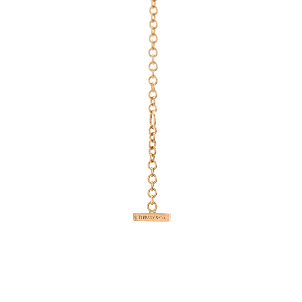 T Smile Chain Bracelet 18K Yellow Gold with Diamonds Medium
