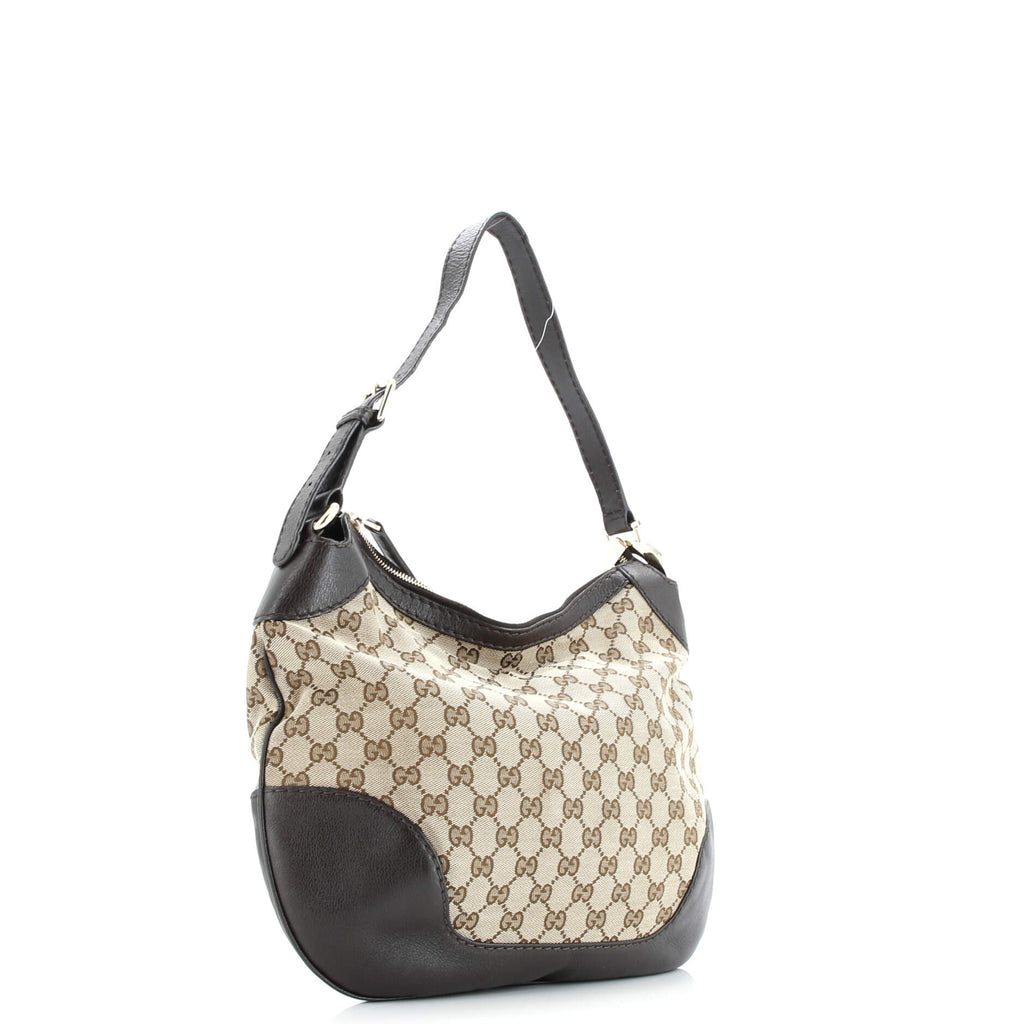 Charlotte Zip Hobo GG Canvas with Leather Medium