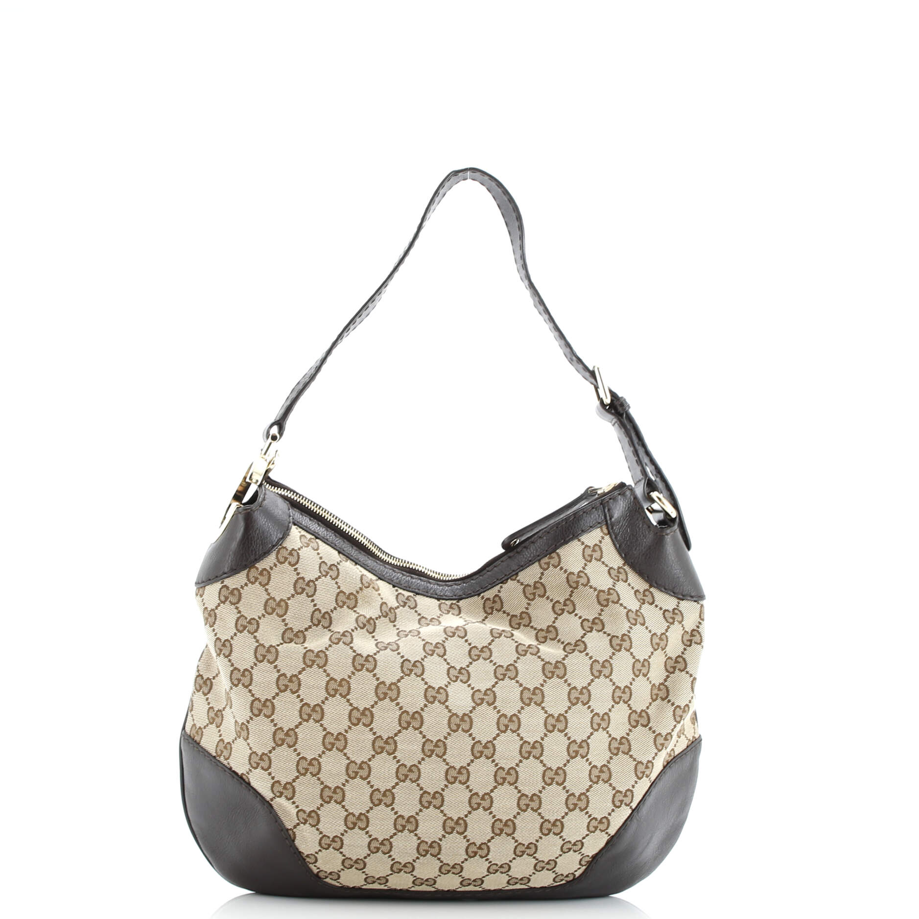 Charlotte Zip Hobo GG Canvas with Leather Medium