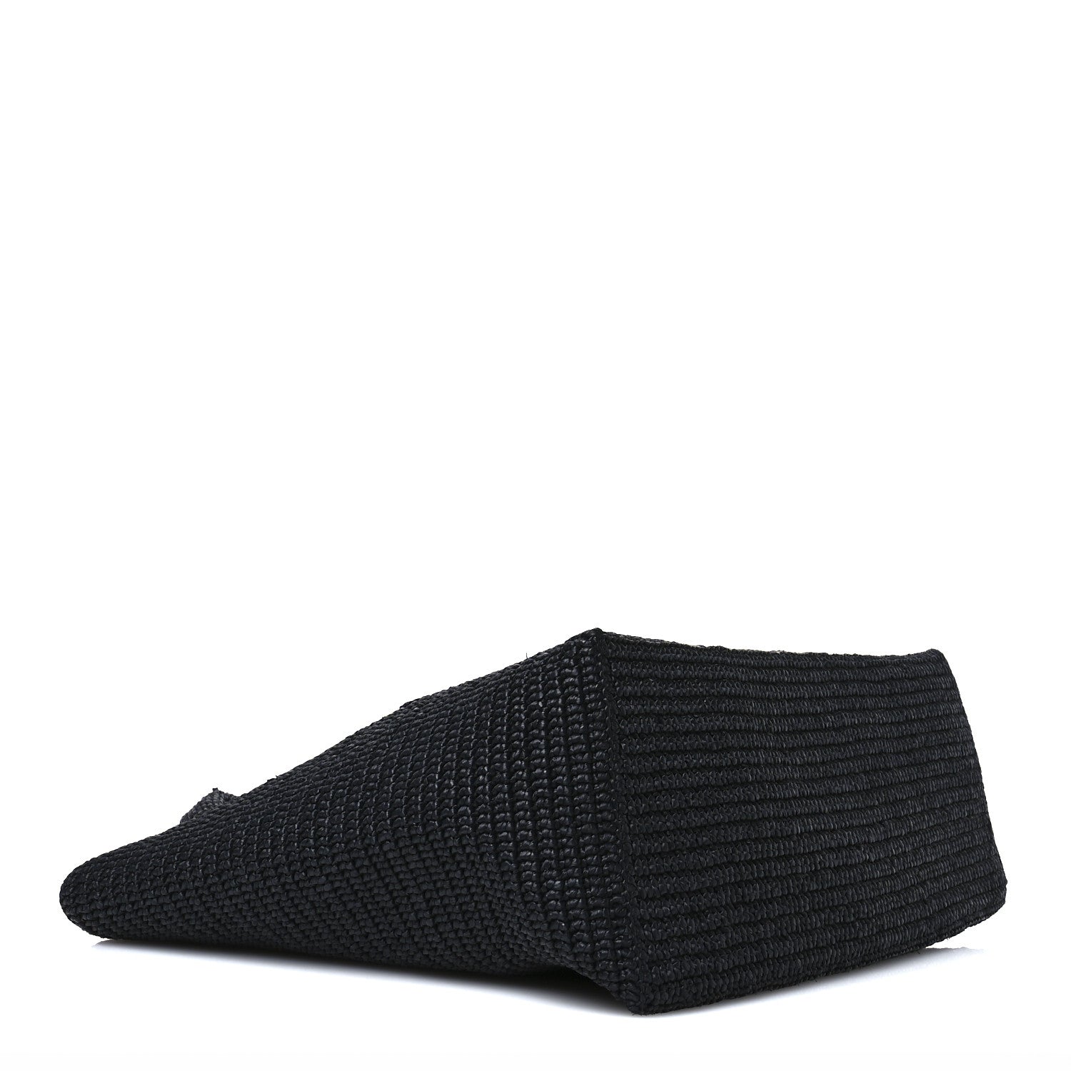 Raffia Logo Tote  Black