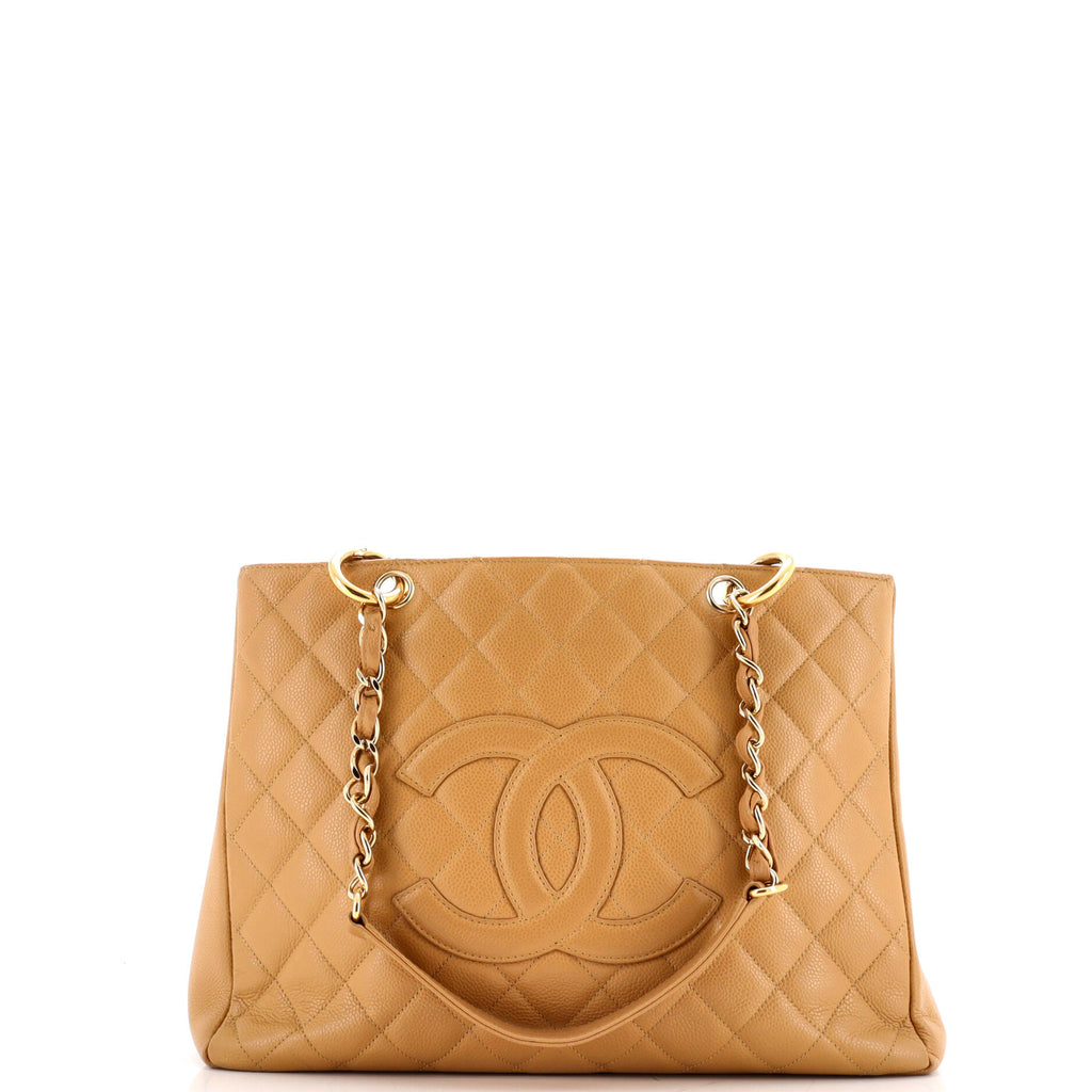 Grand Shopping Tote Quilted Caviar