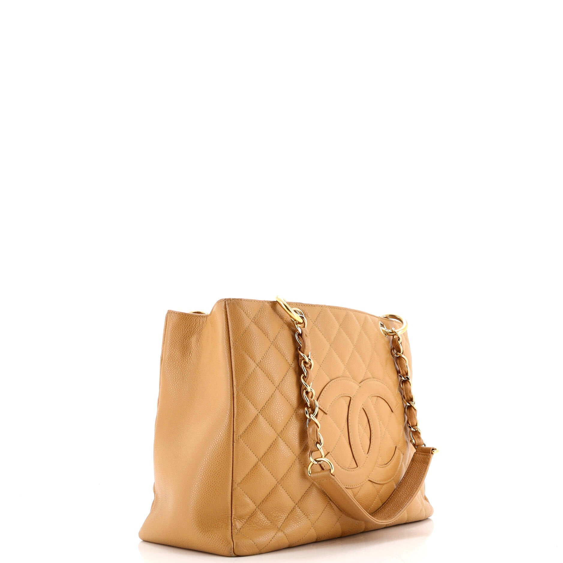 Grand Shopping Tote Quilted Caviar