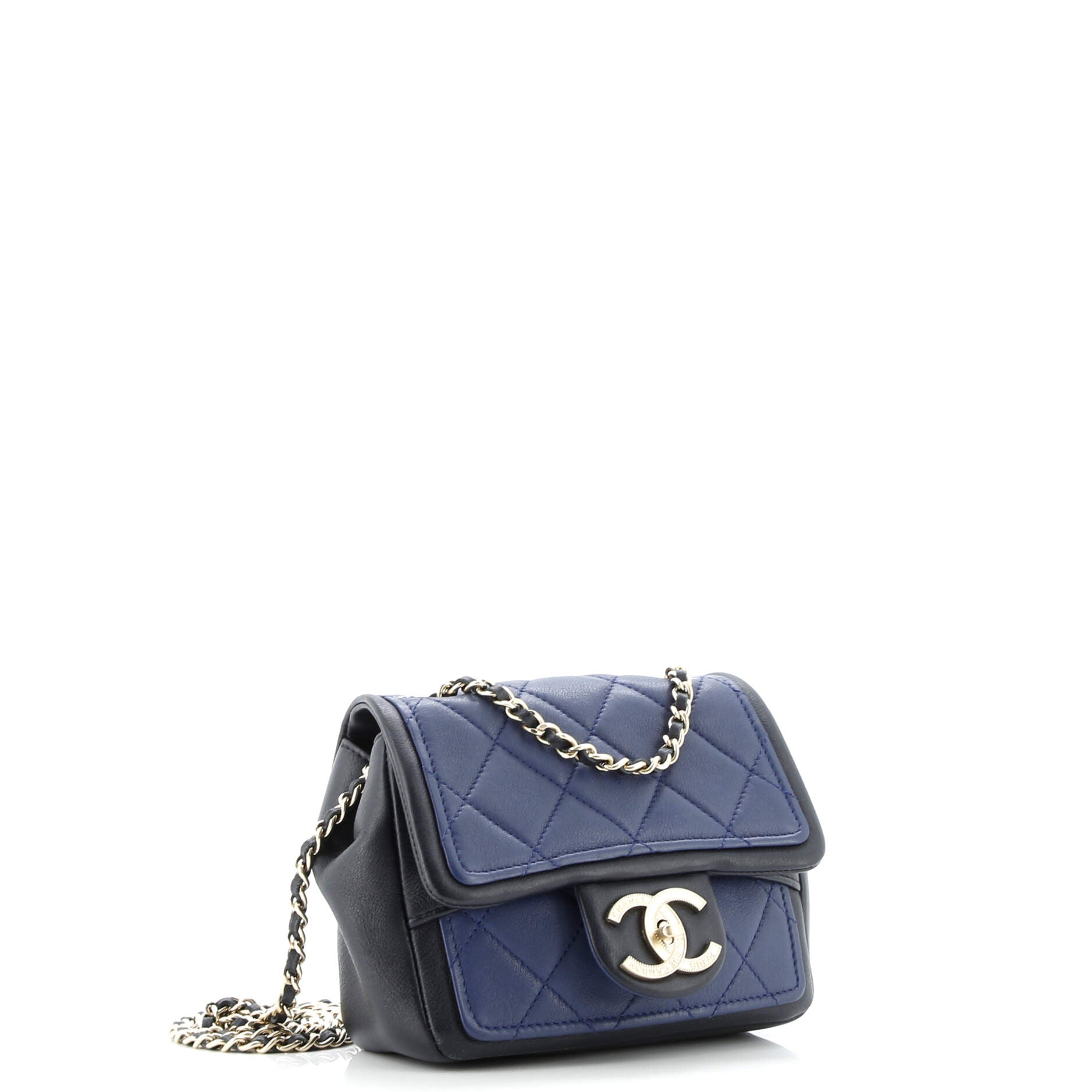 Graphic Flap Bag Quilted Calfskin Mini