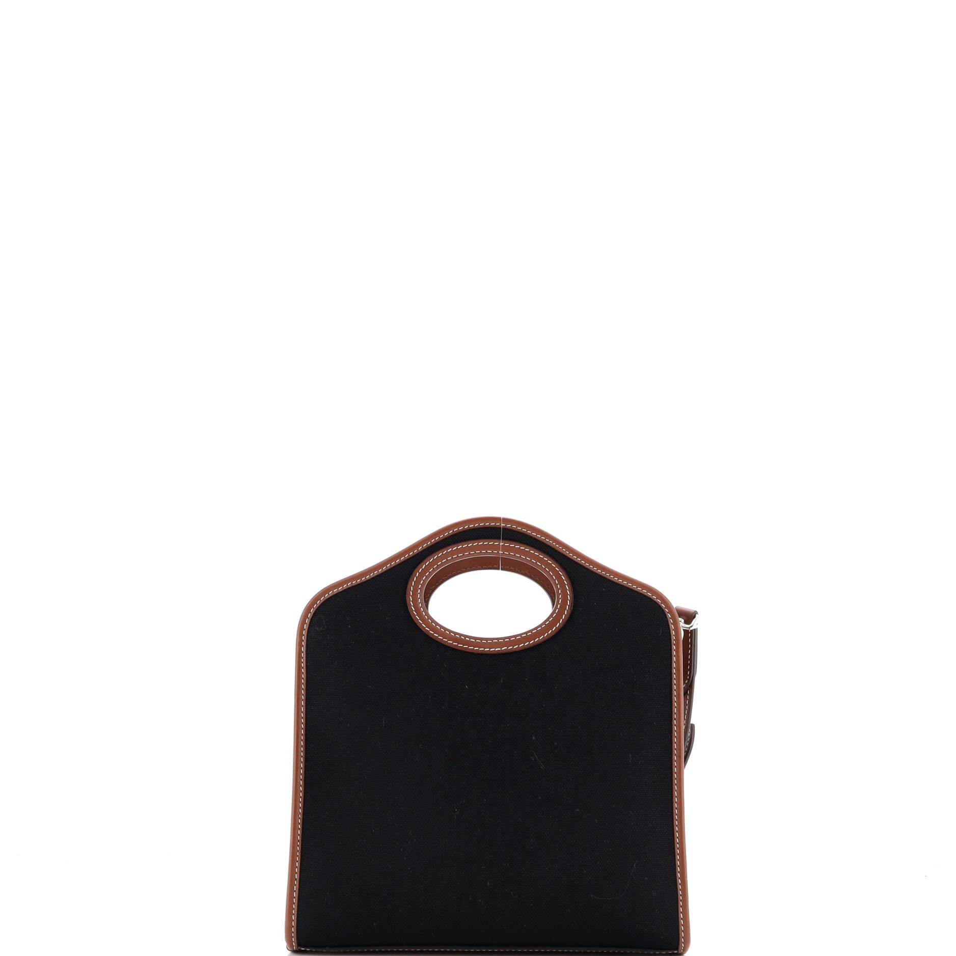 Logo Pocket Tote Canvas with Leather Mini