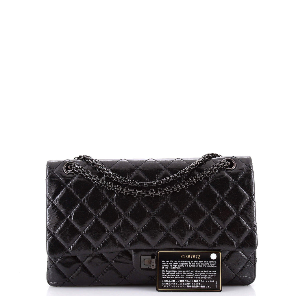 So Black Reissue 2.55 Flap Bag Quilted Glazed Calfskin 226