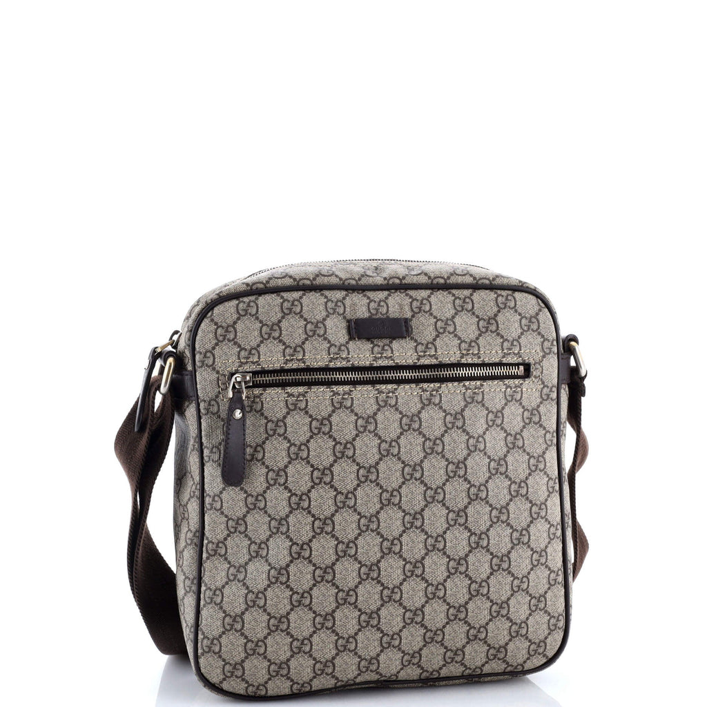 Front Zip Messenger GG Coated Canvas Medium