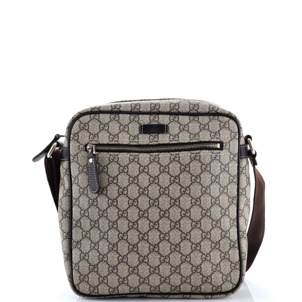 Front Zip Messenger GG Coated Canvas Medium