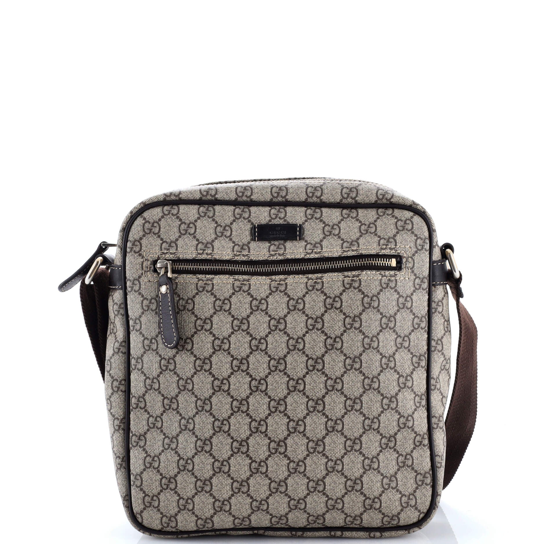 Front Zip Messenger GG Coated Canvas Medium