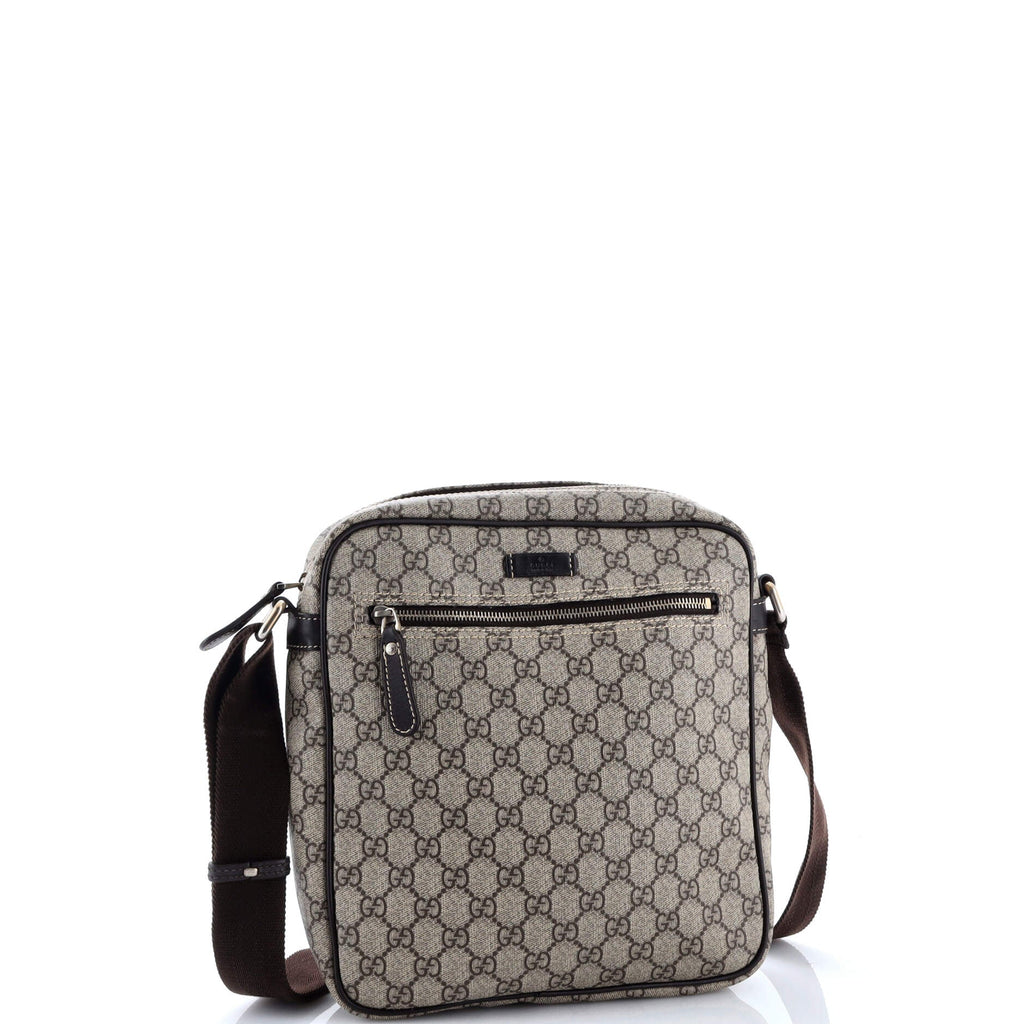 Front Zip Messenger GG Coated Canvas Medium