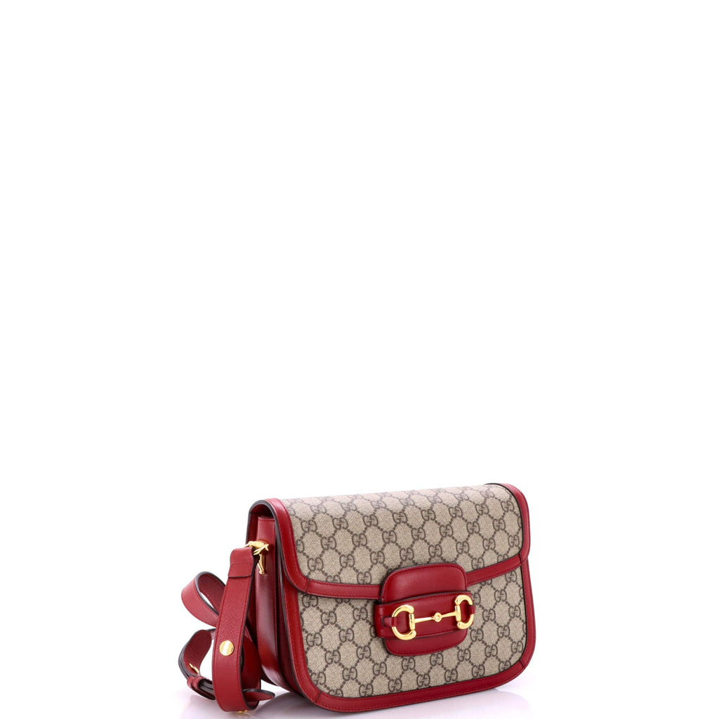 Horsebit 1955 Shoulder Bag GG Coated Canvas with Leather Small