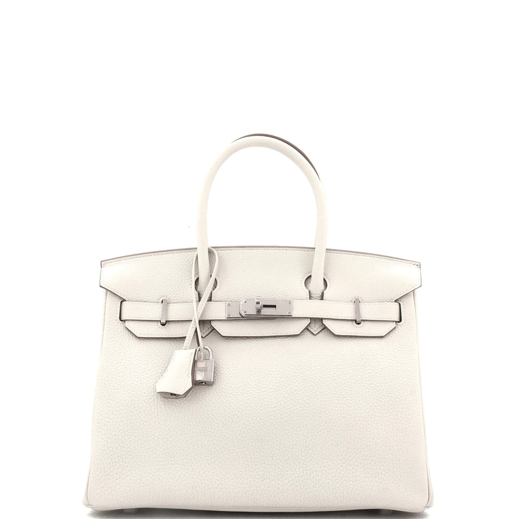 Birkin Handbag Light Togo with Palladium Hardware 30