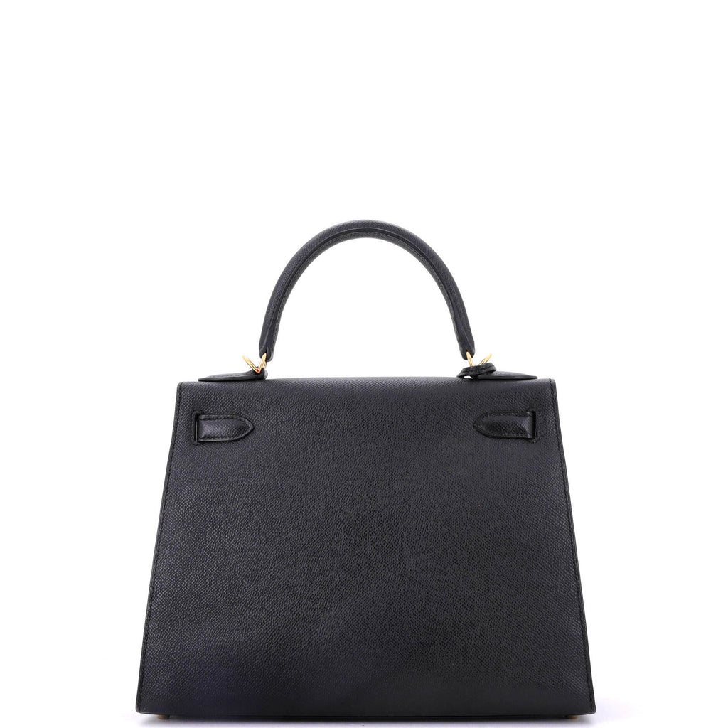 Kelly Handbag Noir Epsom with Gold Hardware 28