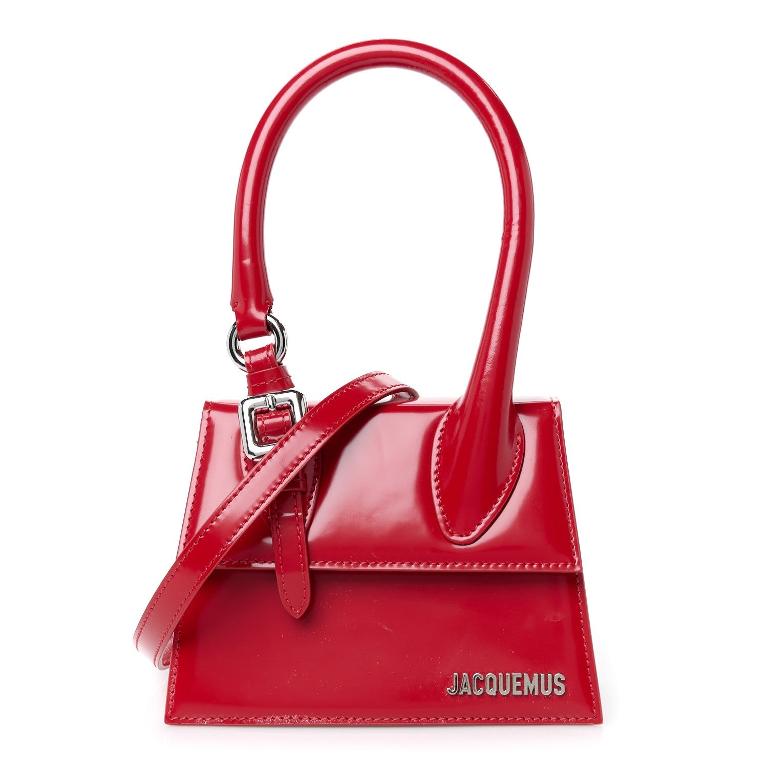 Glazed Calfskin Le Chiquito Boucle Moyen Red