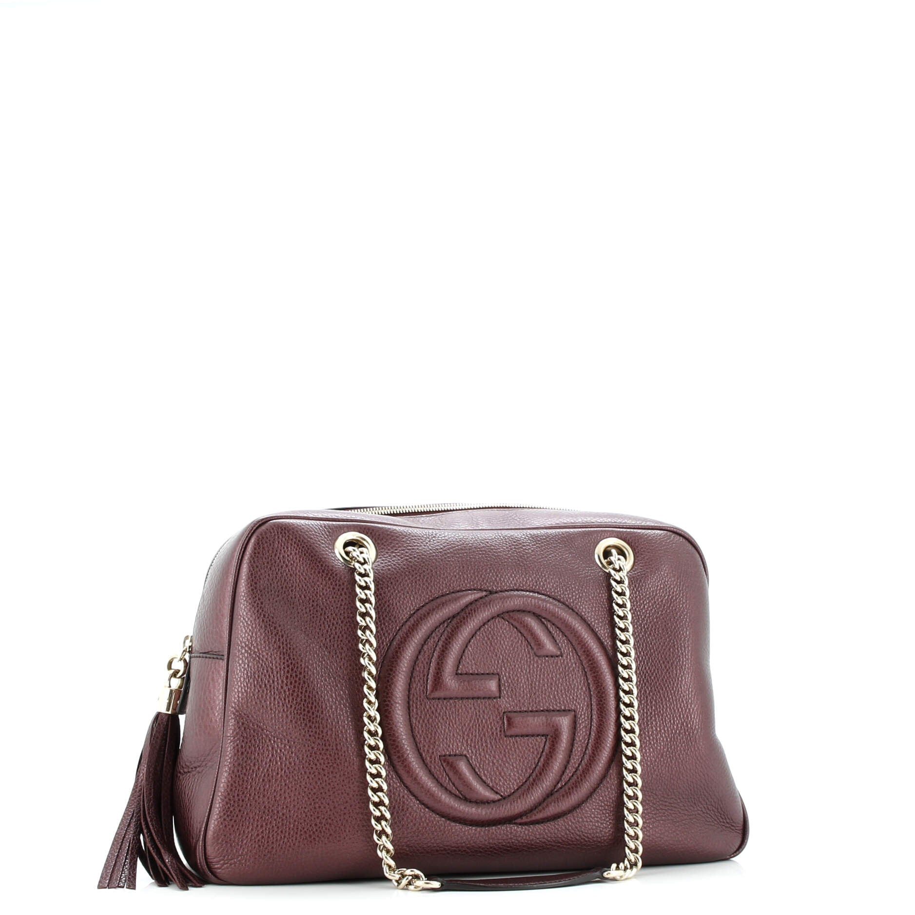 Soho Chain Zip Shoulder Bag Leather Medium