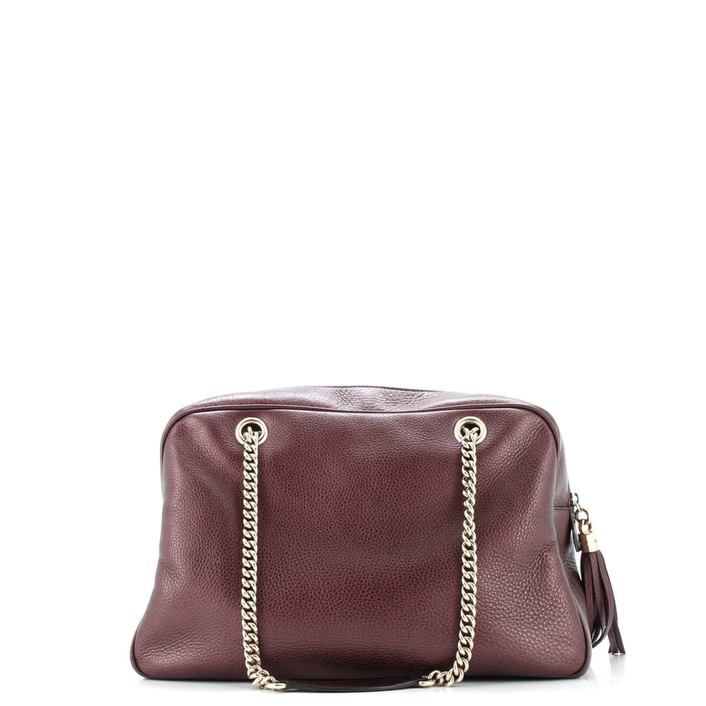 Soho Chain Zip Shoulder Bag Leather Medium