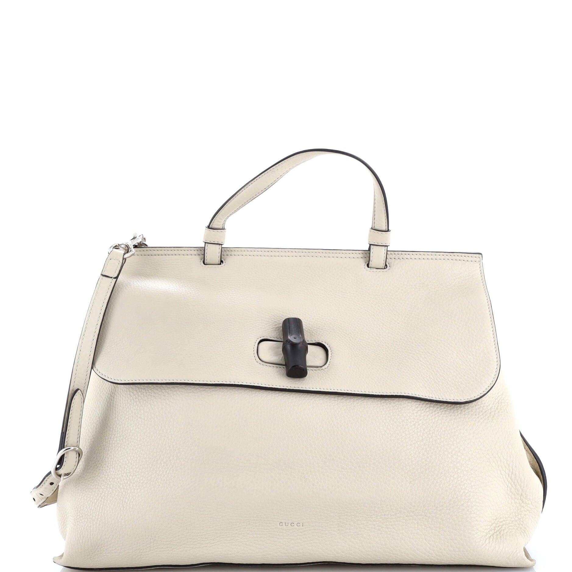 Bamboo Daily Top Handle Bag Leather Large