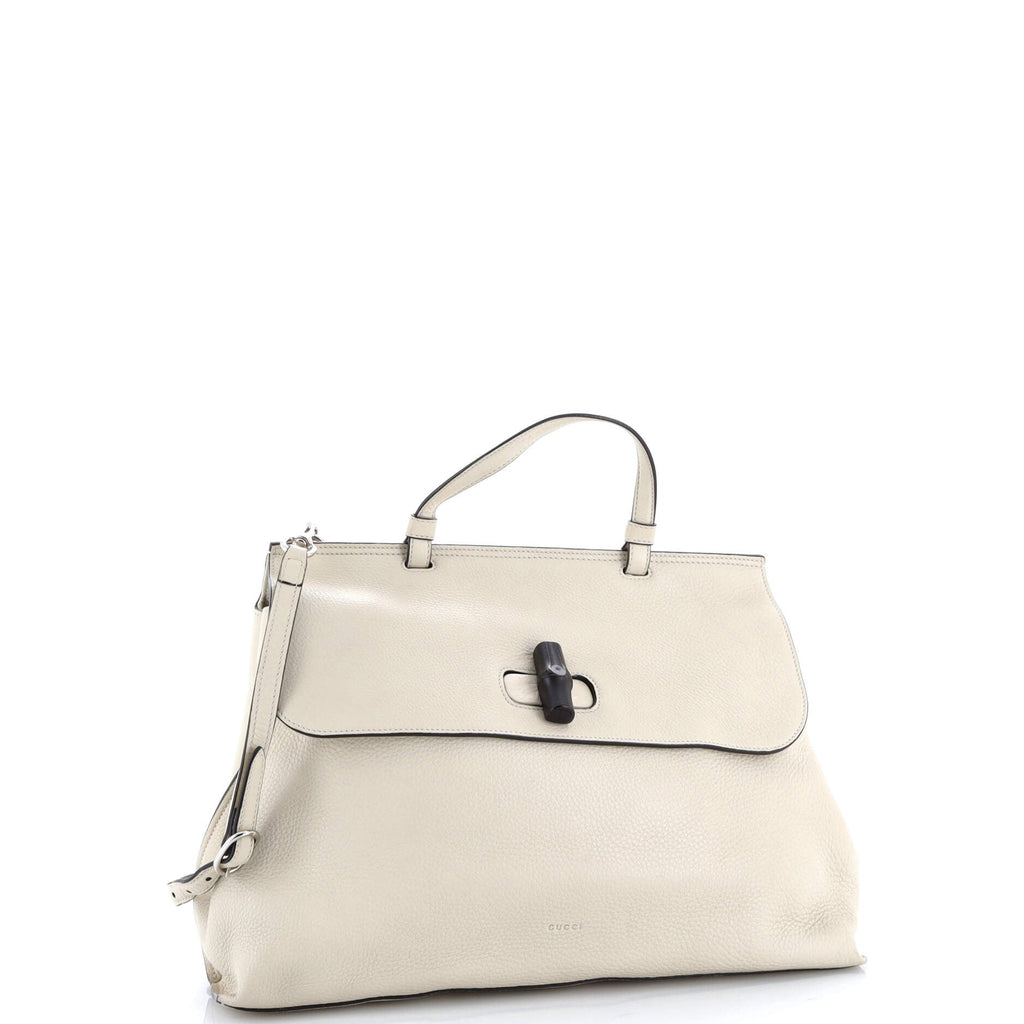 Bamboo Daily Top Handle Bag Leather Large