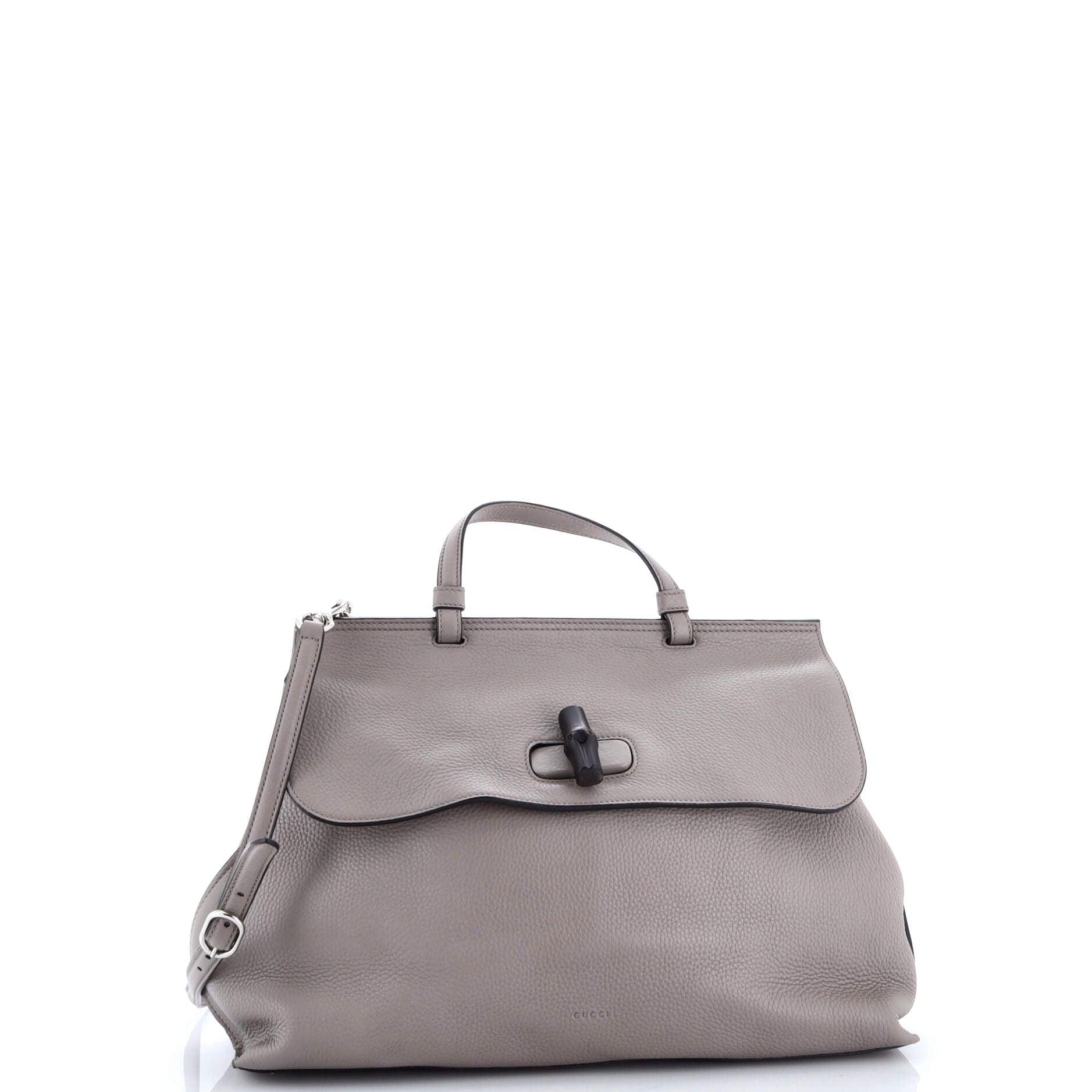 Bamboo Daily Top Handle Bag Leather Large