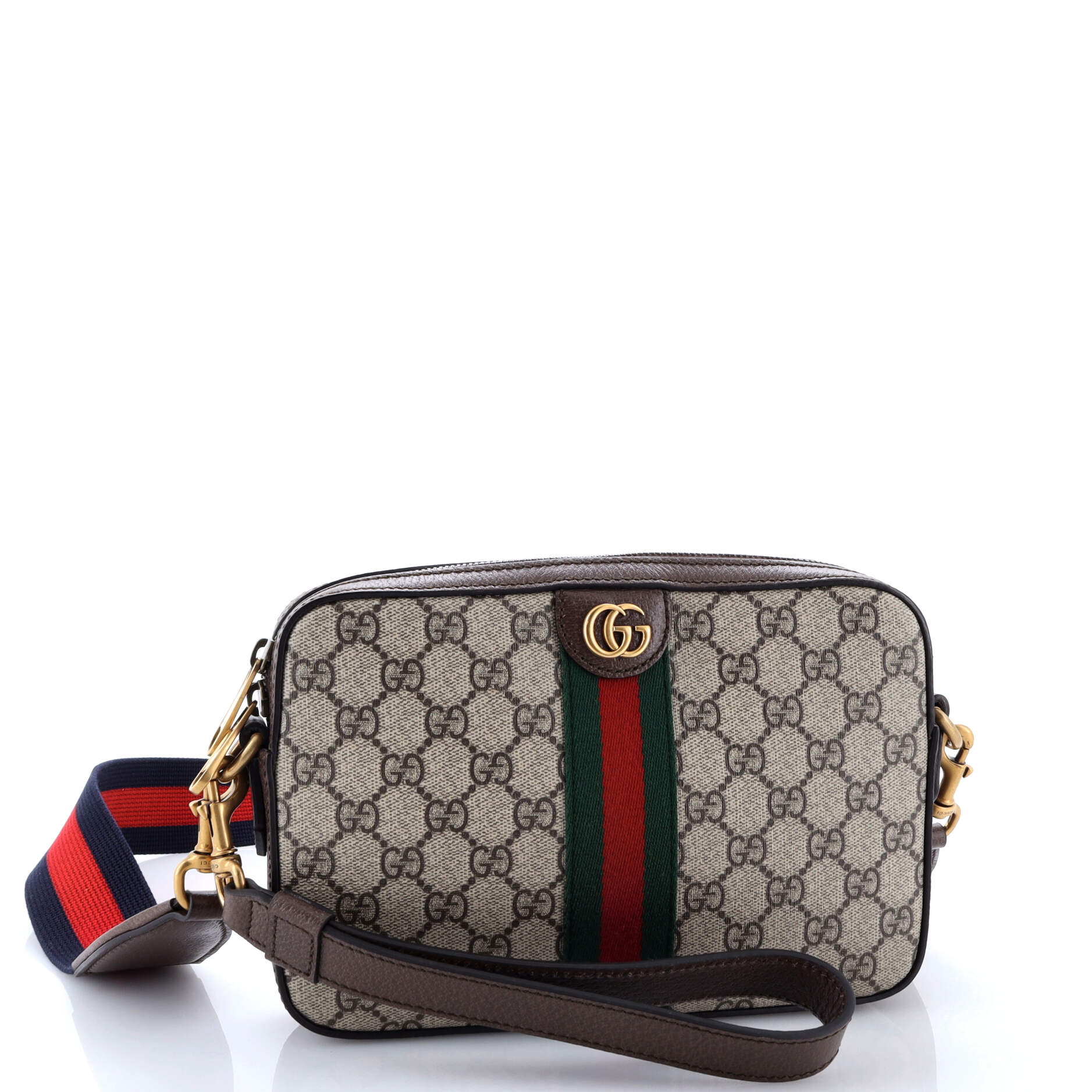 Ophidia Zip Wristlet Shoulder Bag GG Coated Canvas