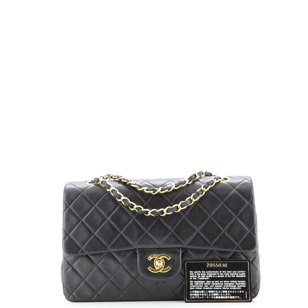 Vintage Classic Double Flap Bag Quilted Lambskin Medium