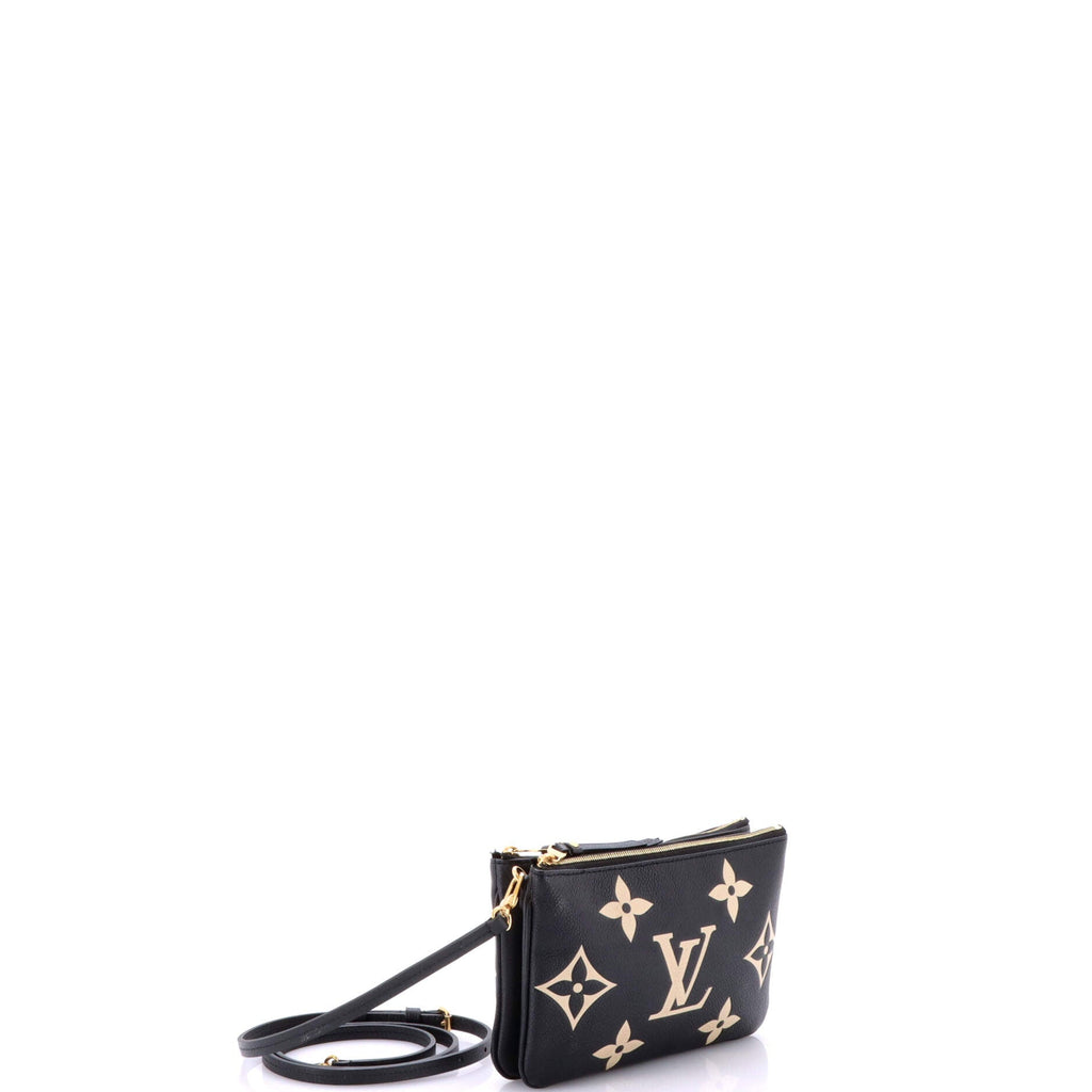 Double Zip Pochette Bicolor Monogram Empreinte Giant