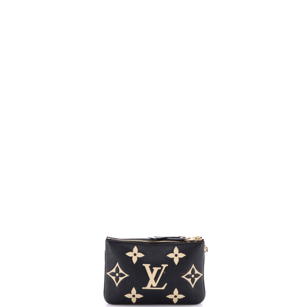 Double Zip Pochette Bicolor Monogram Empreinte Giant