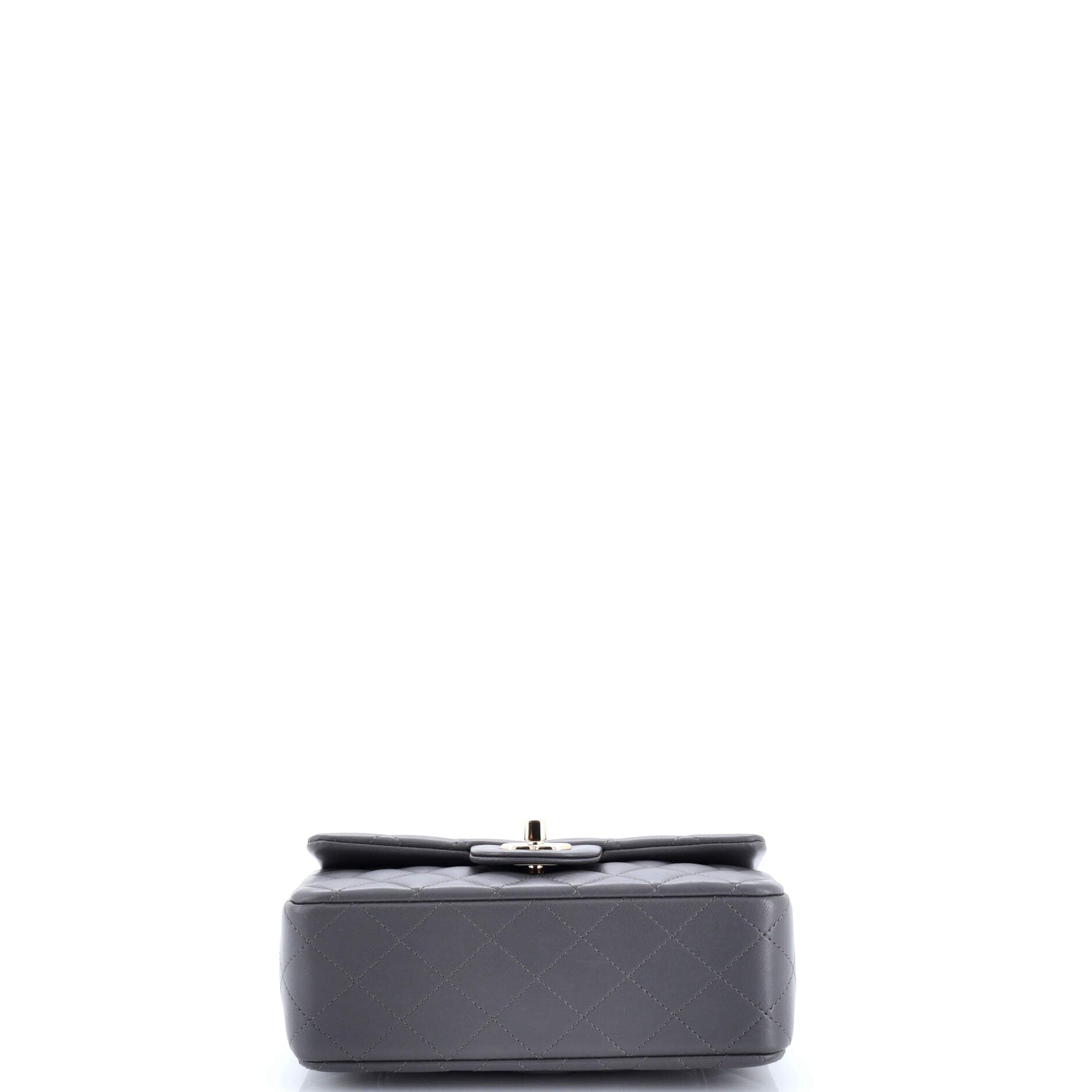 Classic Single Flap Top Handle Bag Quilted Lambskin Mini