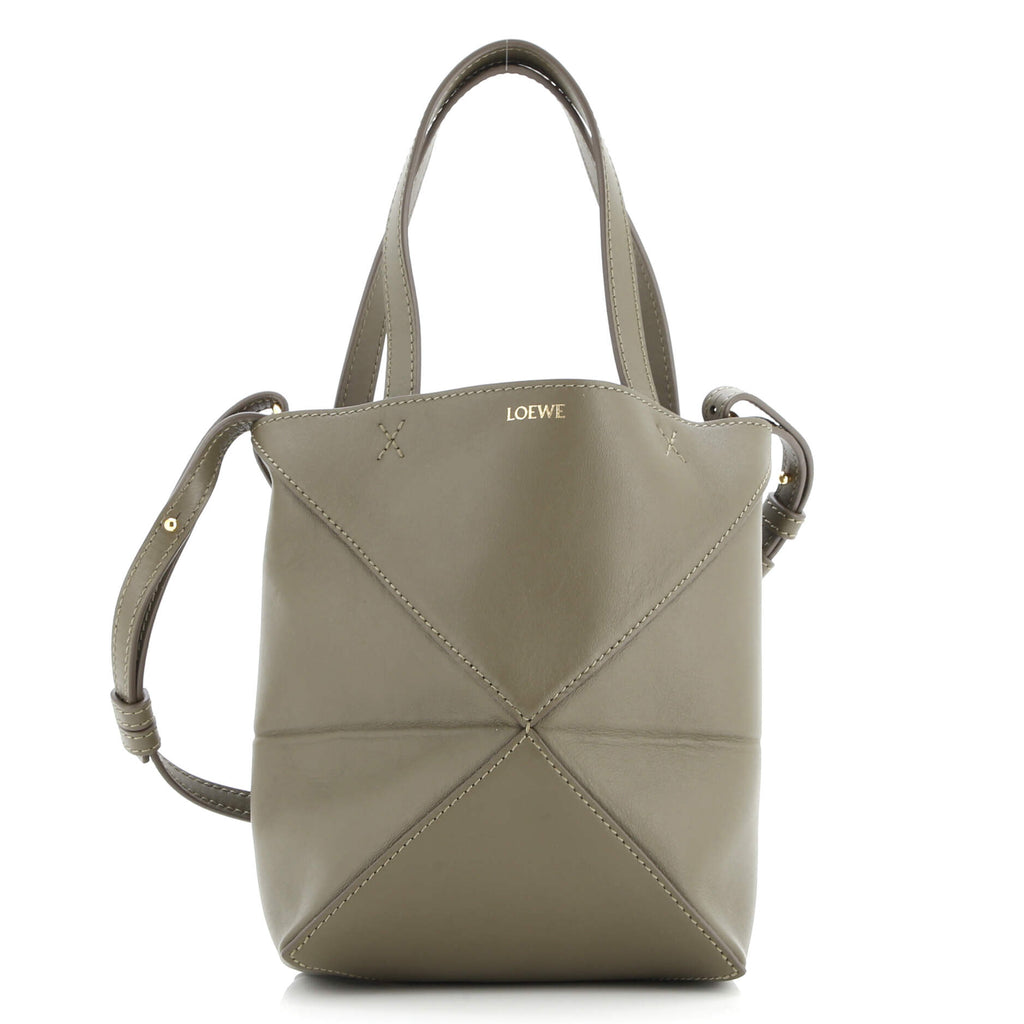 Puzzle Fold Tote Leather Mini