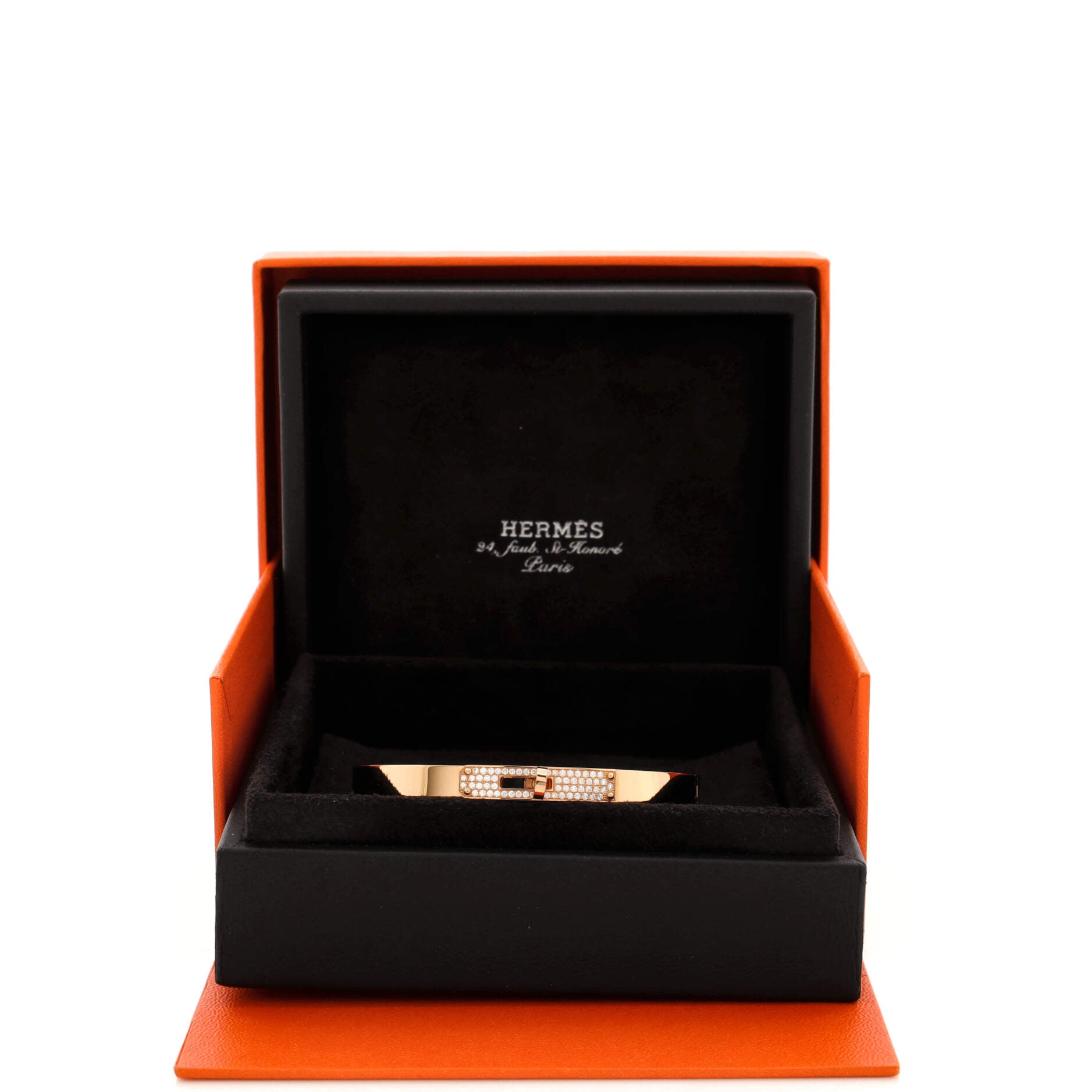 Kelly Bracelet 18K Rose Gold and Pave Diamonds Small