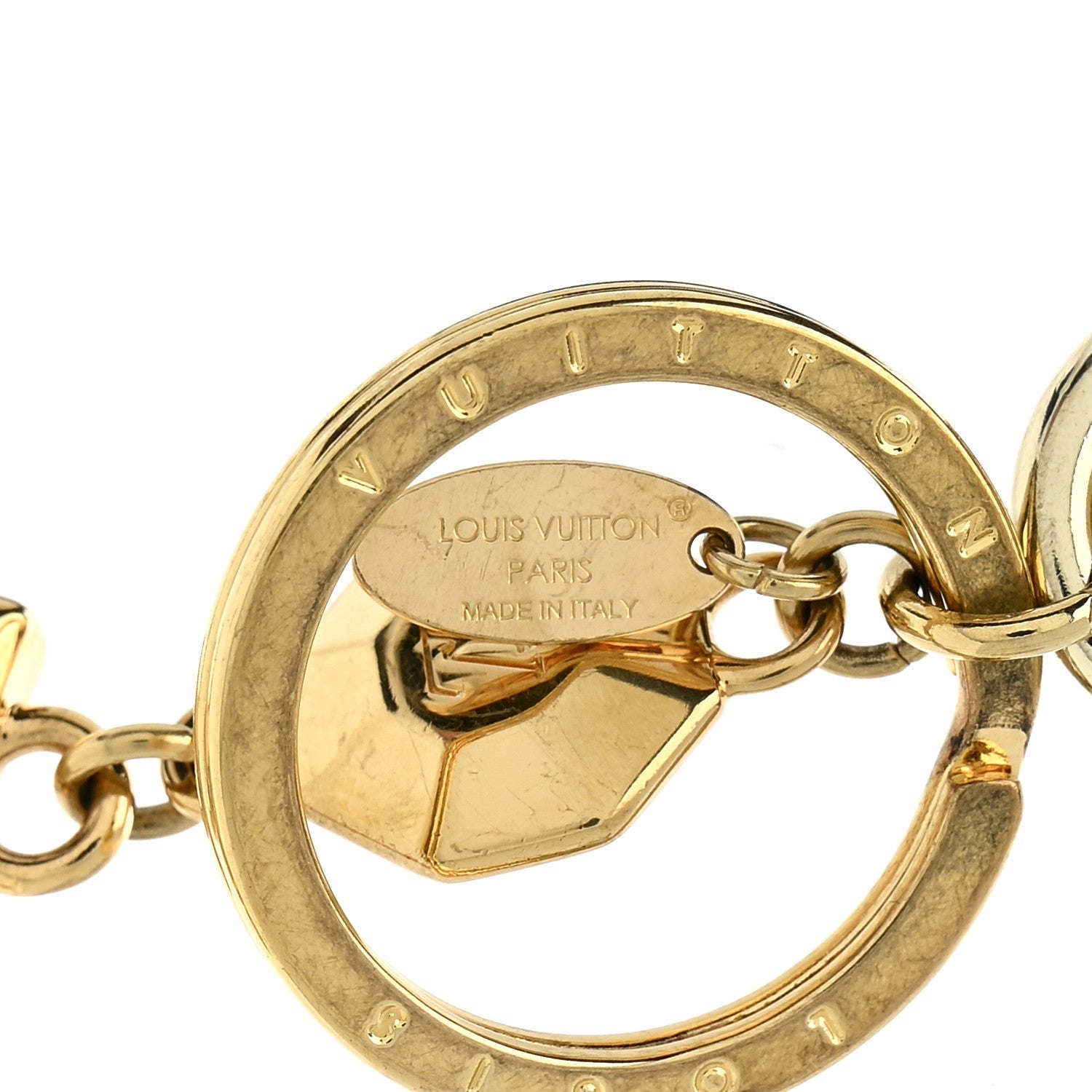 LV Facettes Bag Charm Key Holder Gold
