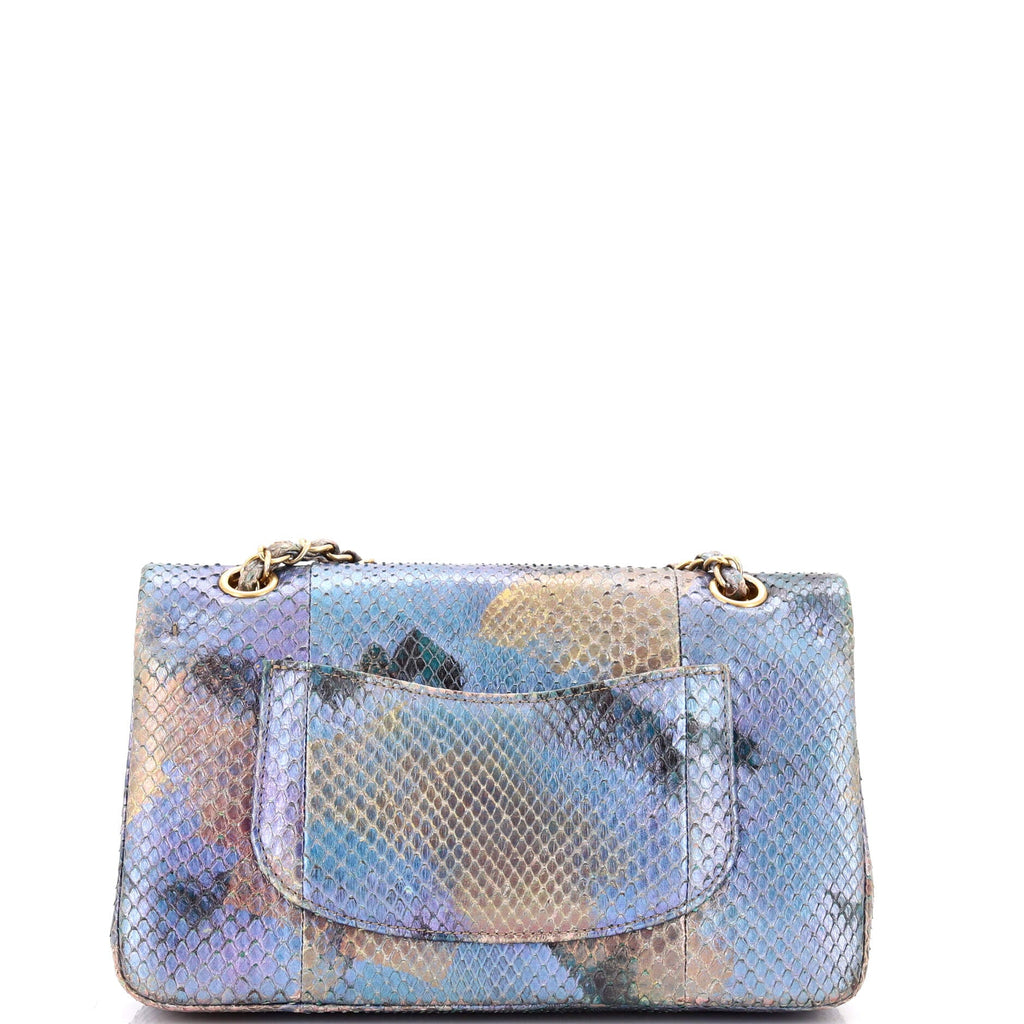 Classic Double Flap Bag Python Medium