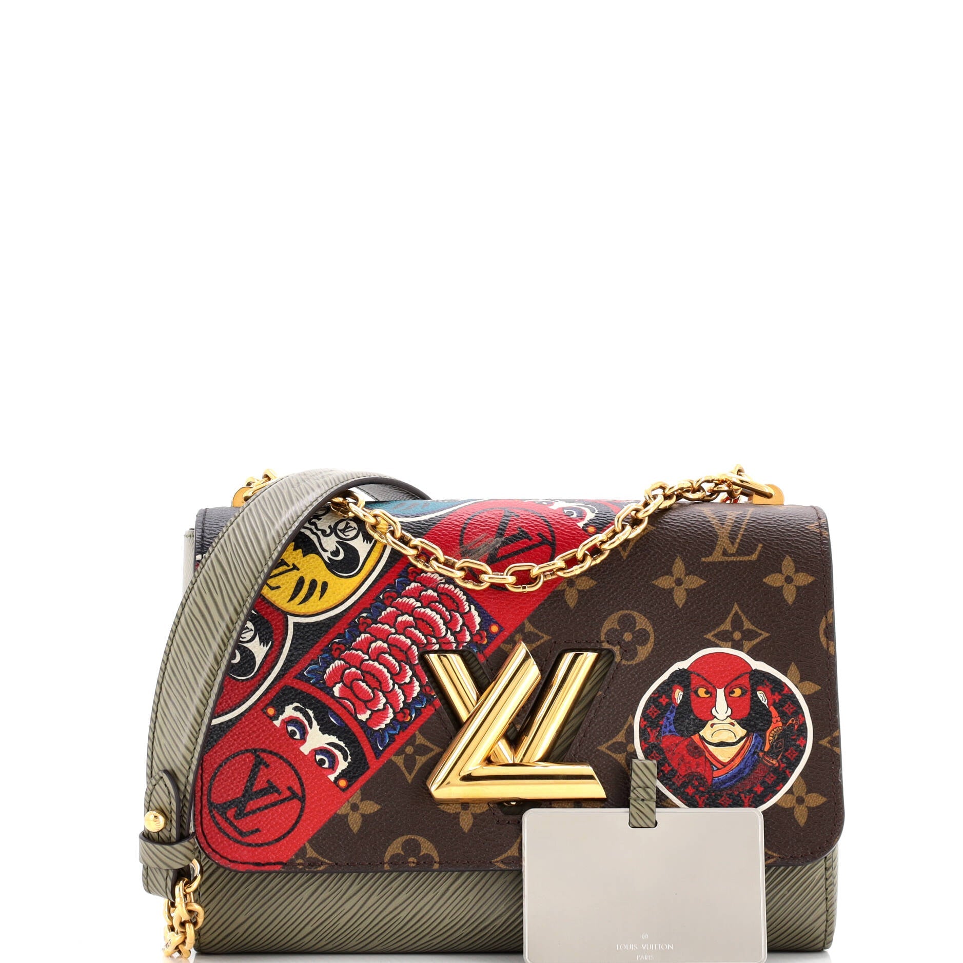 Twist Handbag Limited Edition Kabuki Stickers Monogram Canvas and Epi Leather MM