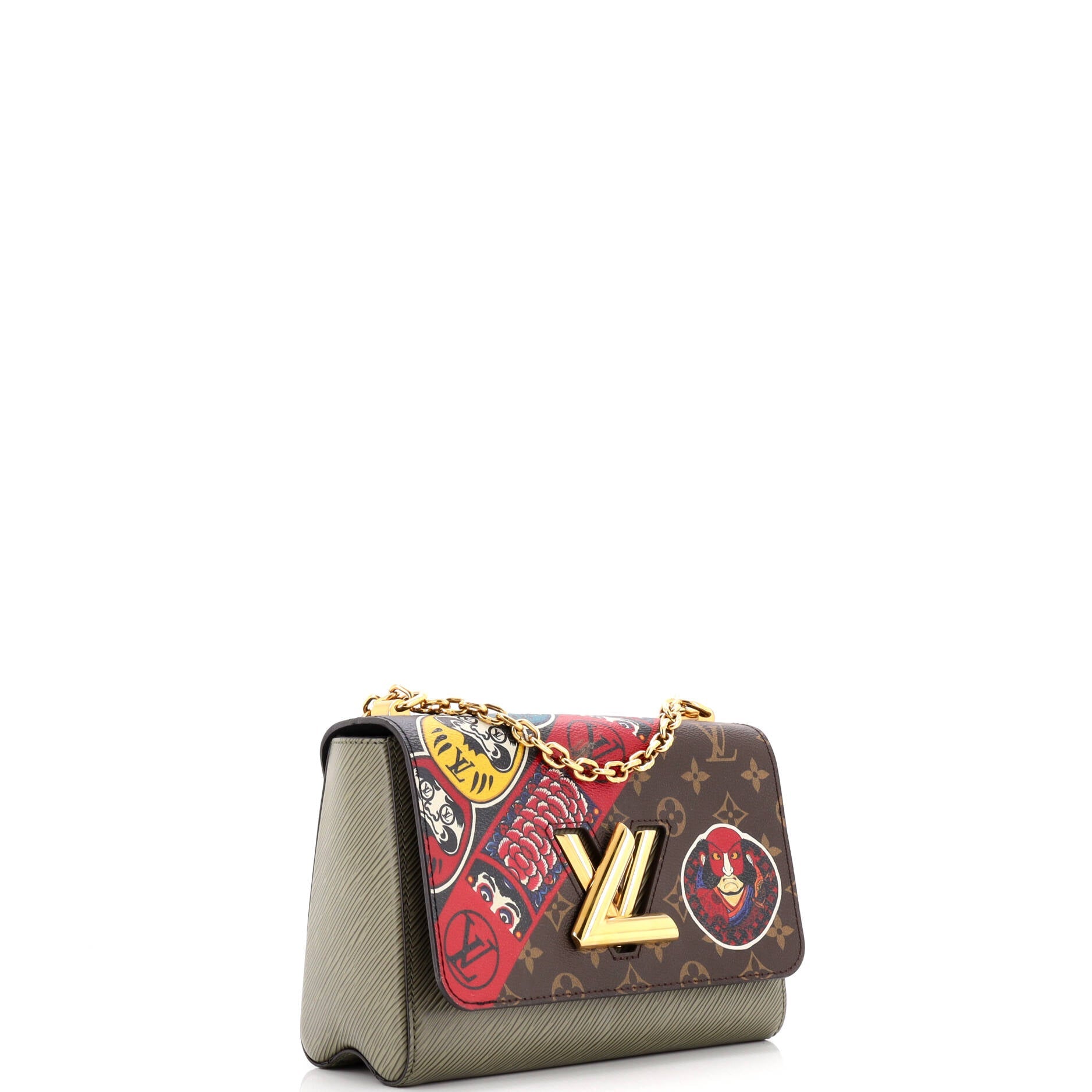 Twist Handbag Limited Edition Kabuki Stickers Monogram Canvas and Epi Leather MM