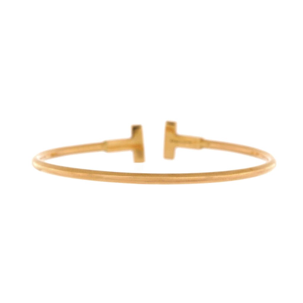 T Wire Bracelet 18K Rose Gold Narrow
