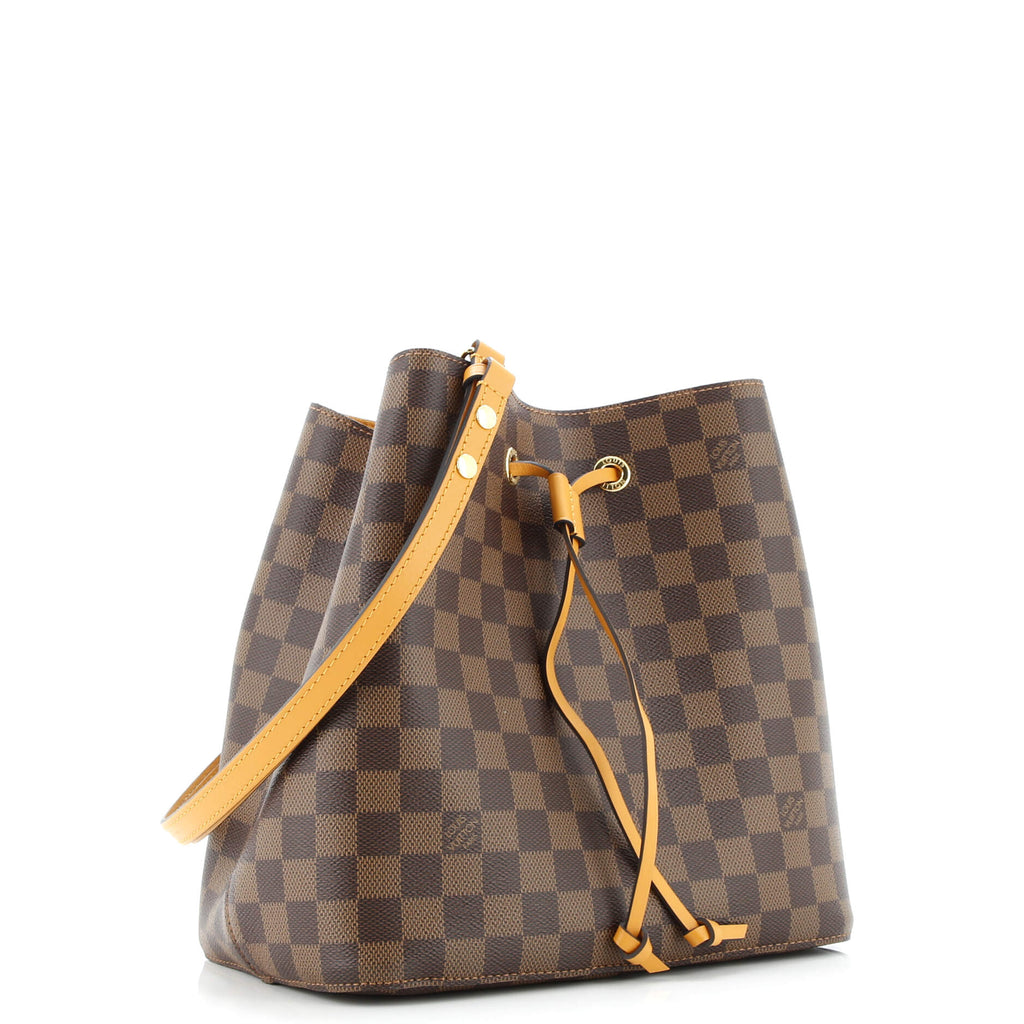 NeoNoe Handbag Damier with Leather MM