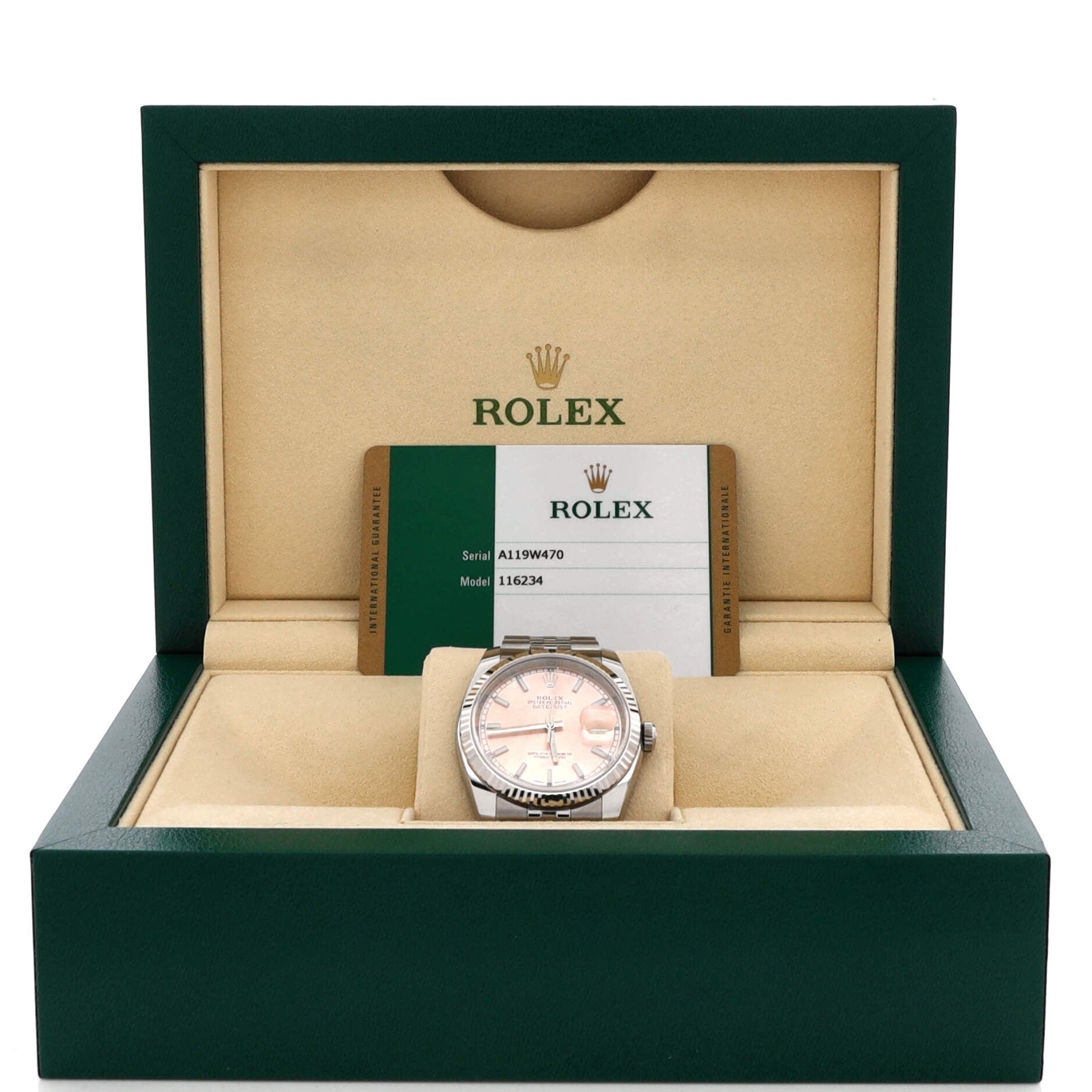 Oyster Perpetual Datejust Automatic Watch Stainless Steel and White Gold 36