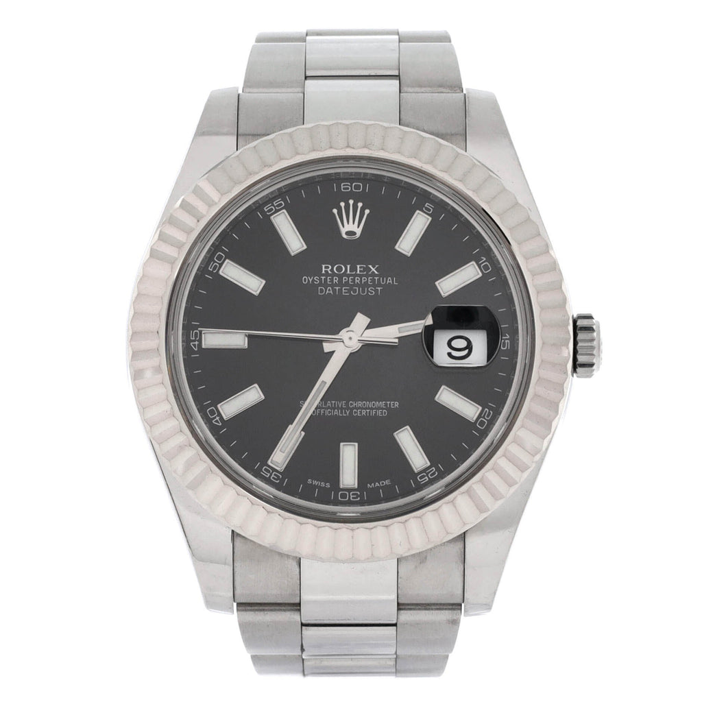 Oyster Perpetual Datejust II Automatic Watch Stainless Steel and White Gold 41
