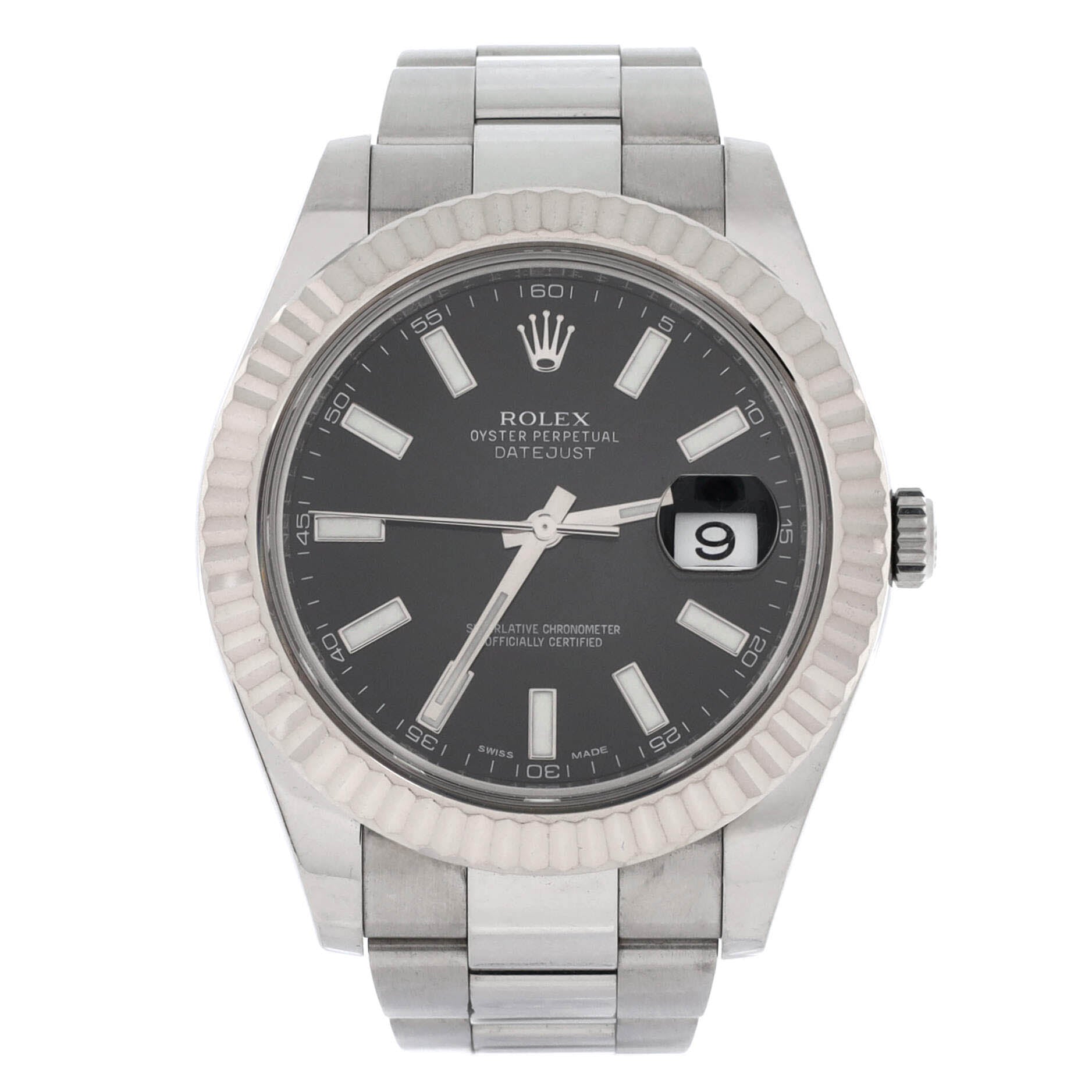 Oyster Perpetual Datejust II Automatic Watch Stainless Steel and White Gold 41