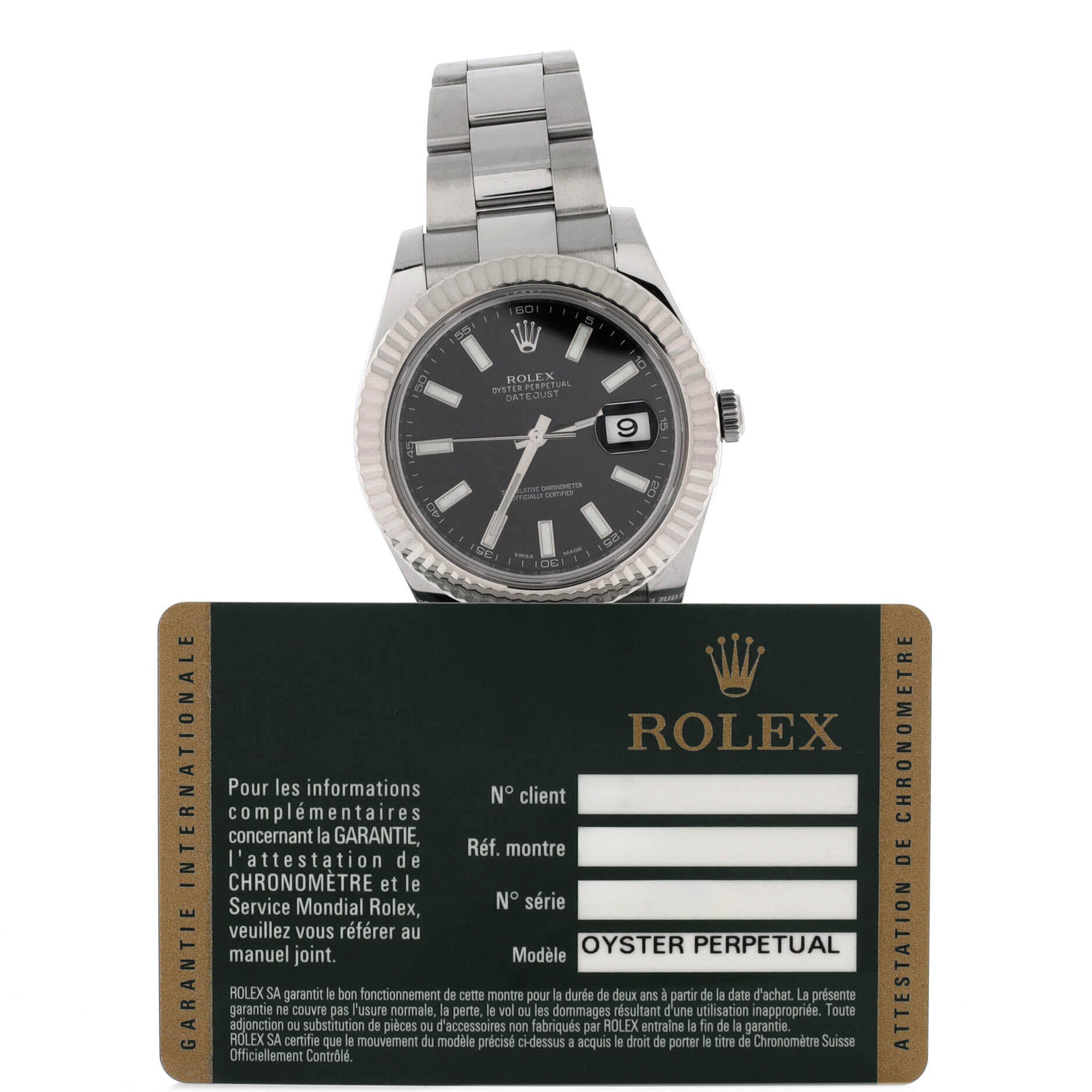 Oyster Perpetual Datejust II Automatic Watch Stainless Steel and White Gold 41