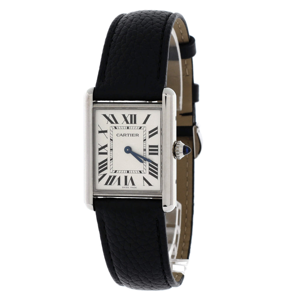 Must de Cartier Tank Quartz Watch Stainless Steel and Leather 25