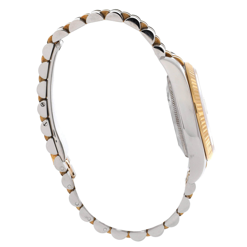 Oyster Perpetual Datejust Automatic Watch Stainless Steel and Yellow Gold with Diamond Markers 36