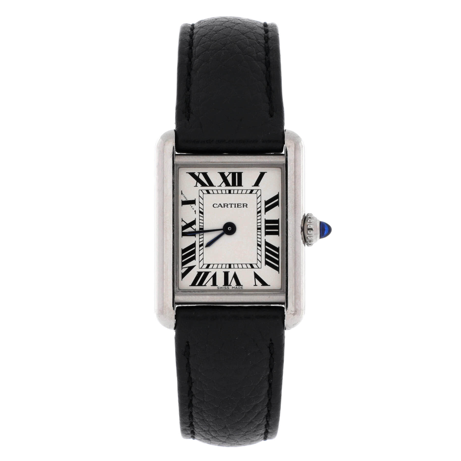 Must de Cartier Tank Quartz Watch Stainless Steel and Leather 22