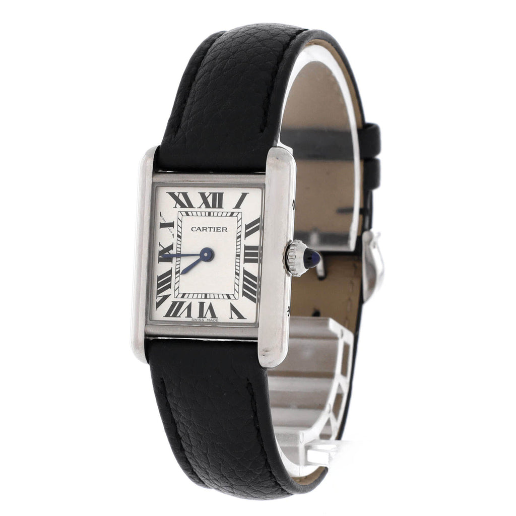 Must de Cartier Tank Quartz Watch Stainless Steel and Leather 22