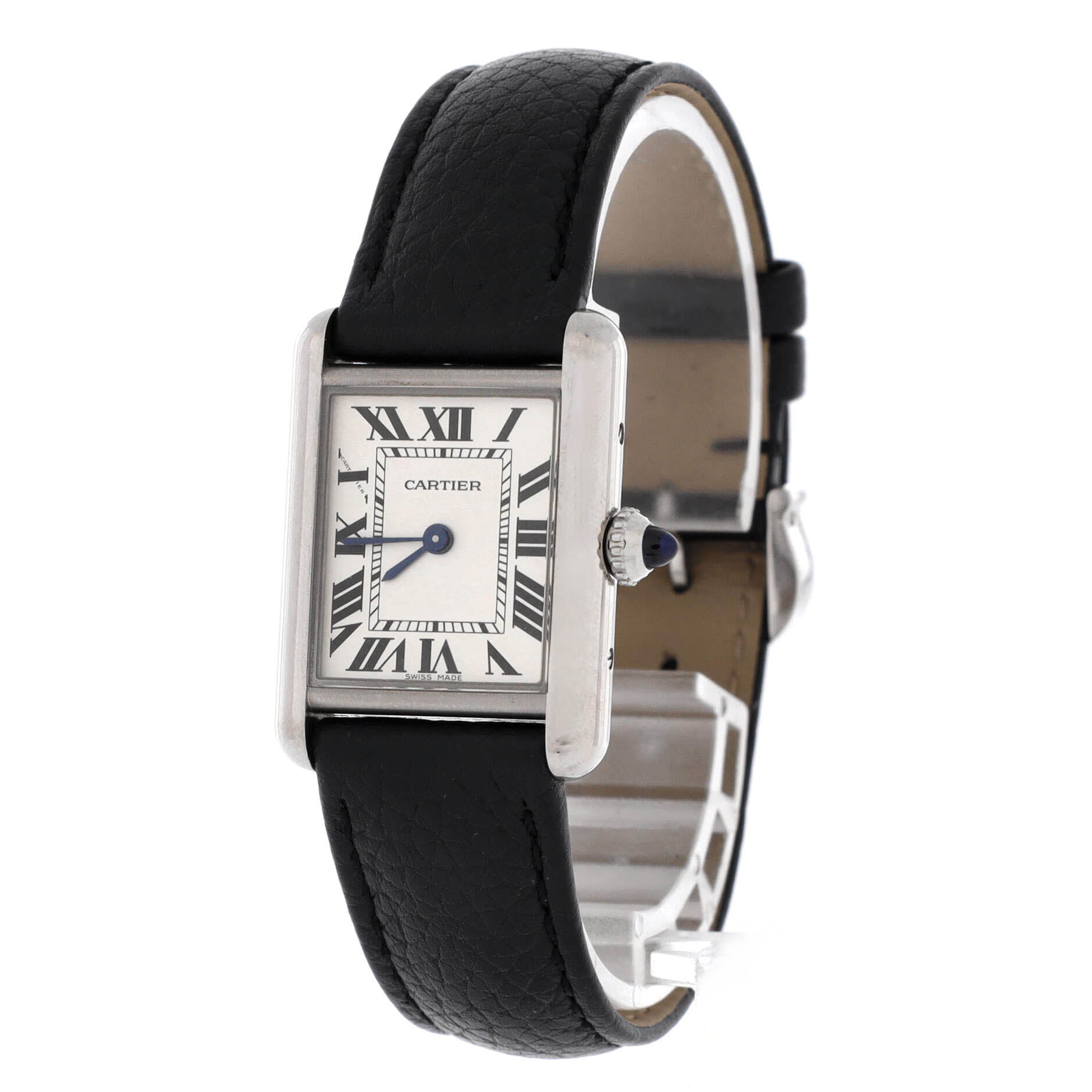 Must de Cartier Tank Quartz Watch Stainless Steel and Leather 22