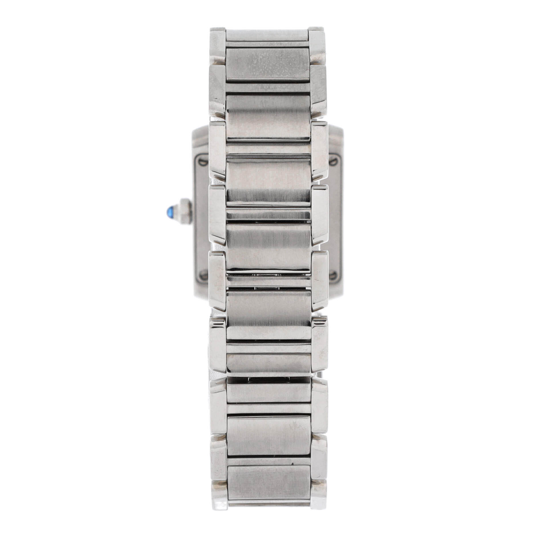 Tank Francaise Quartz Watch Stainless Steel with Diamond Bezel 20