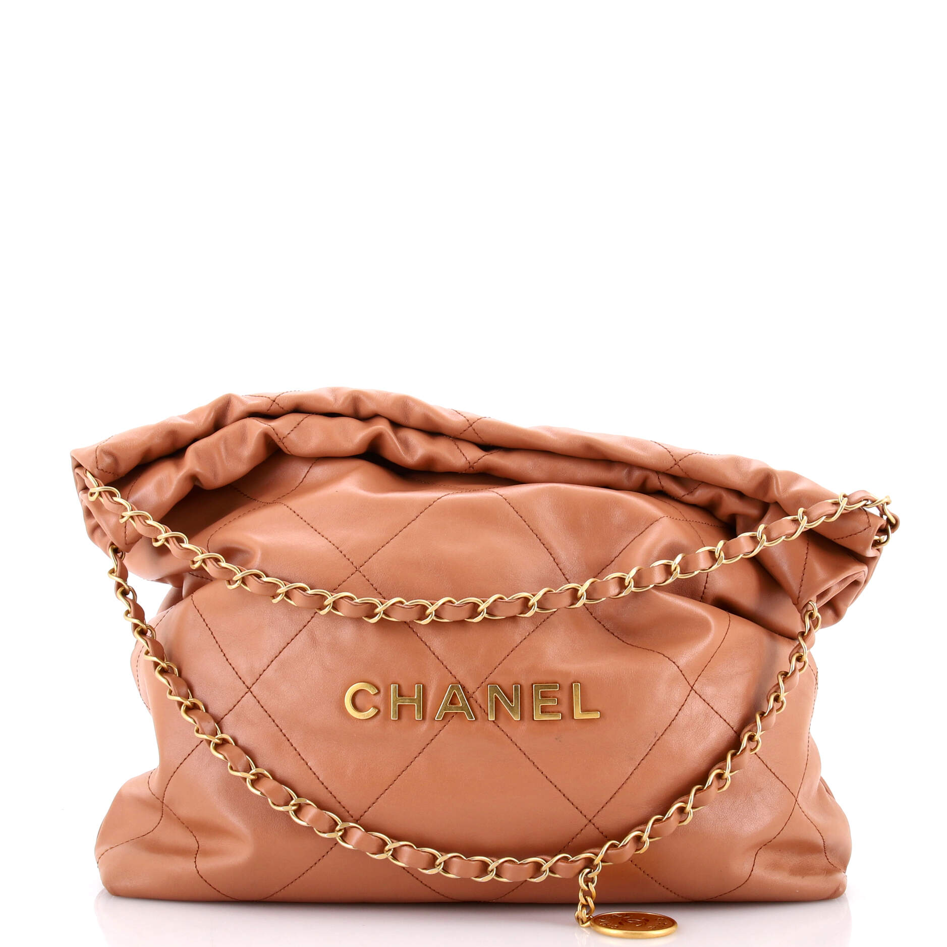 22 Chain Hobo Quilted Calfskin Large