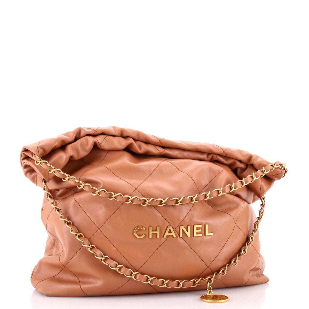 22 Chain Hobo Quilted Calfskin Large
