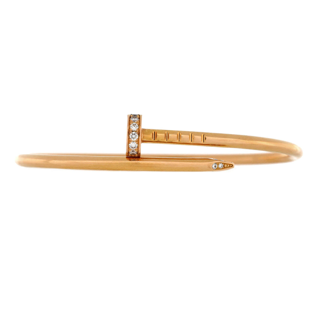 Juste un Clou Bracelet 18K Rose Gold with Diamonds Small