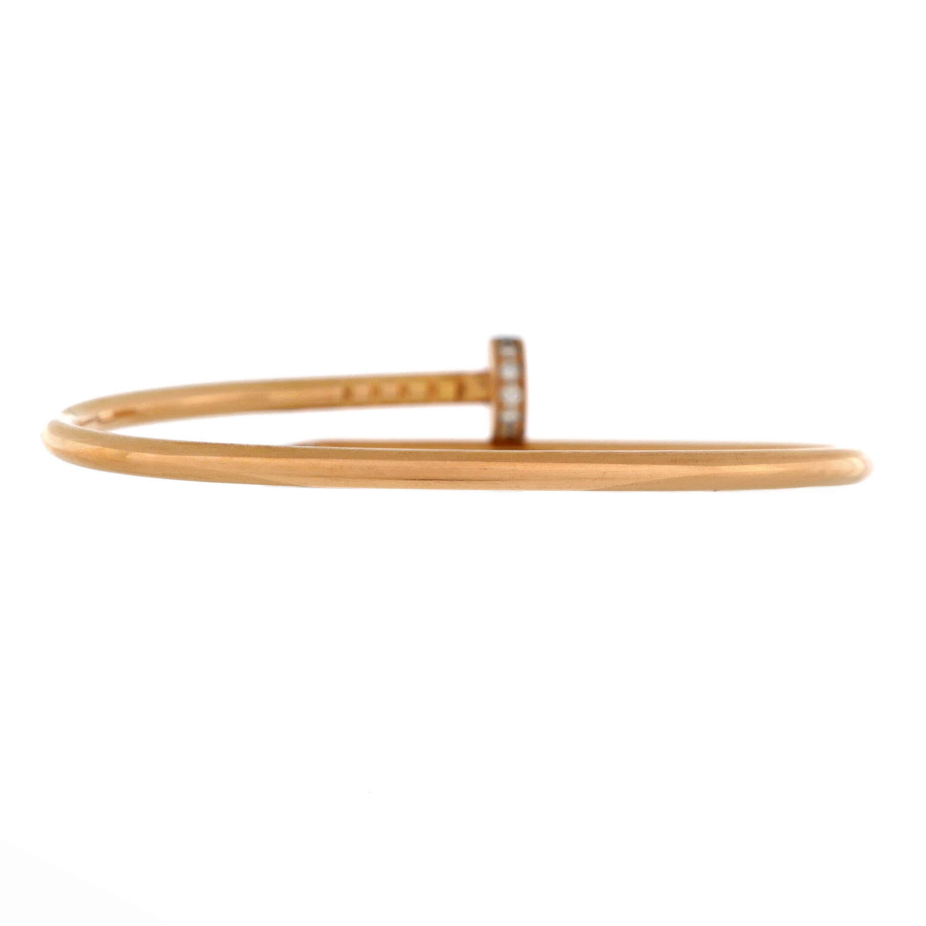 Juste un Clou Bracelet 18K Rose Gold with Diamonds Small